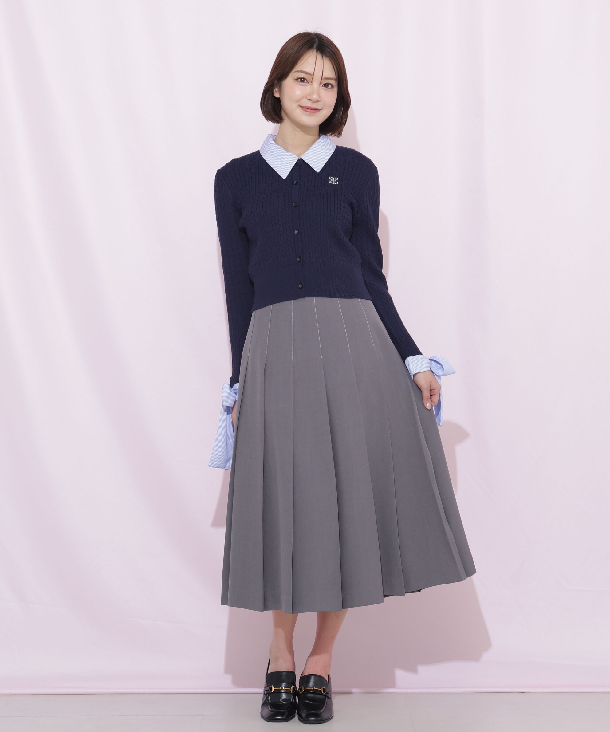  「サイドベルトプリーツスカート」|スカート|