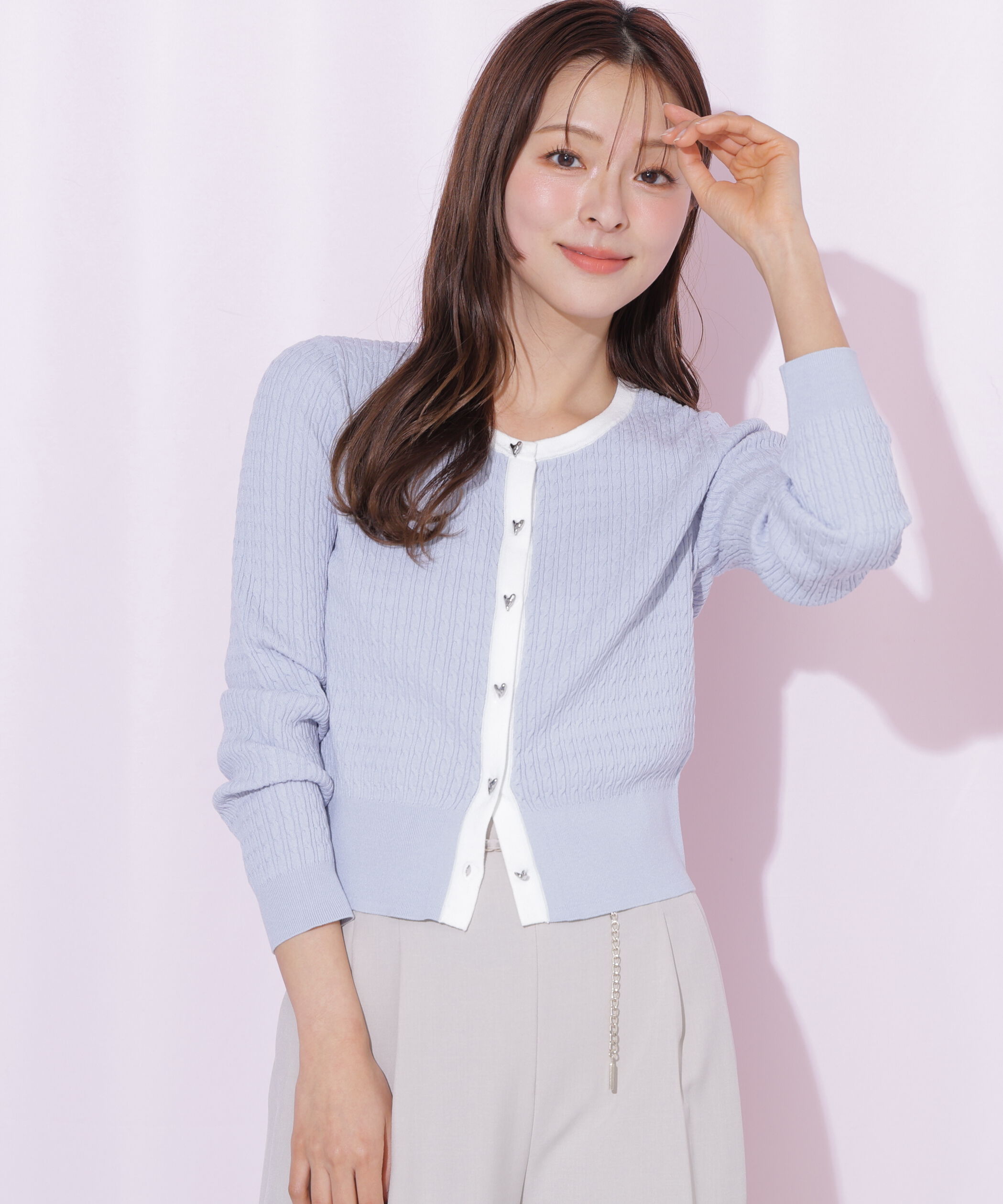  「ＵＶミニケーブルカーディガン」|ニット・セーター|