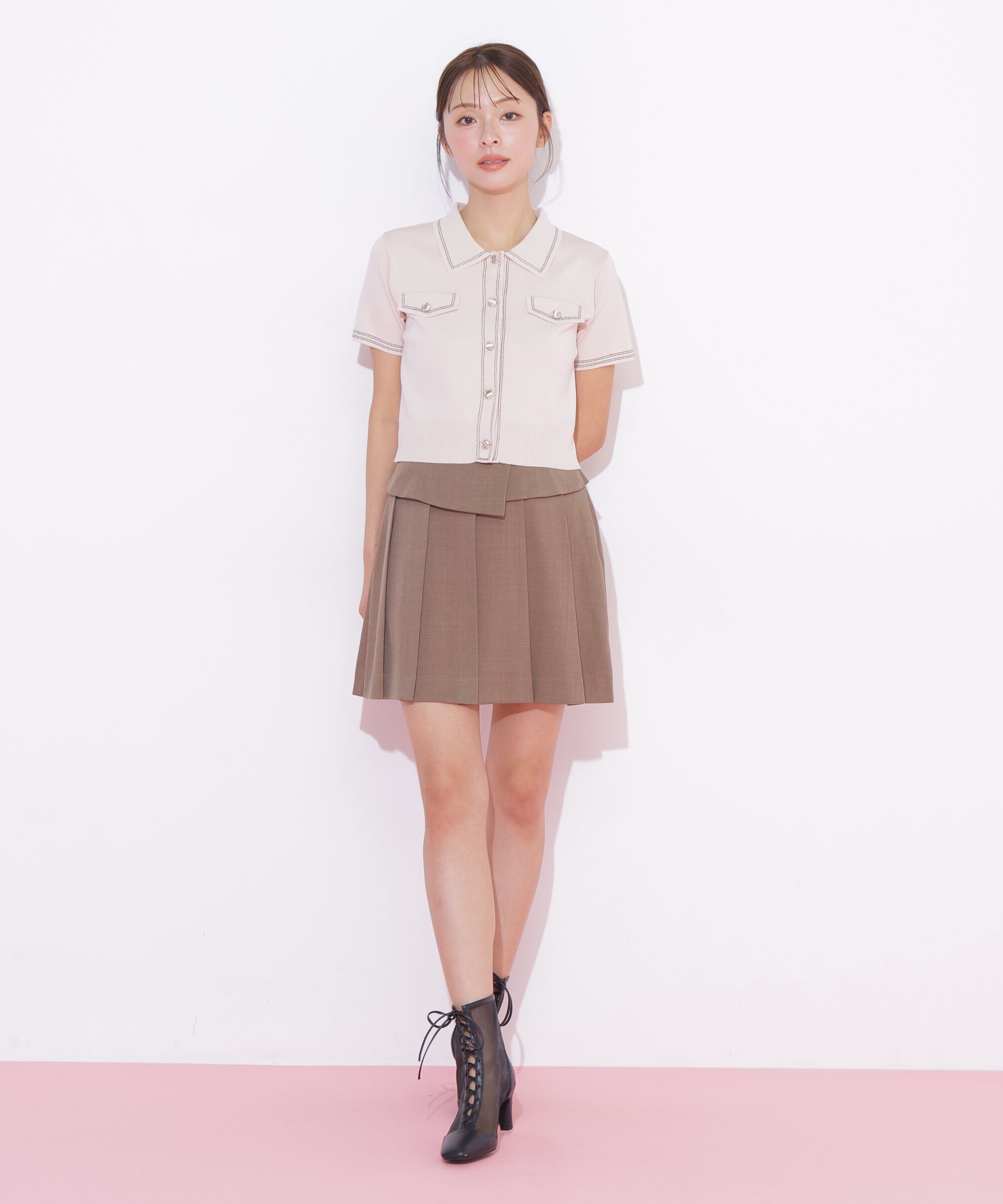  「ステッチポロニット」|ニット・セーター|