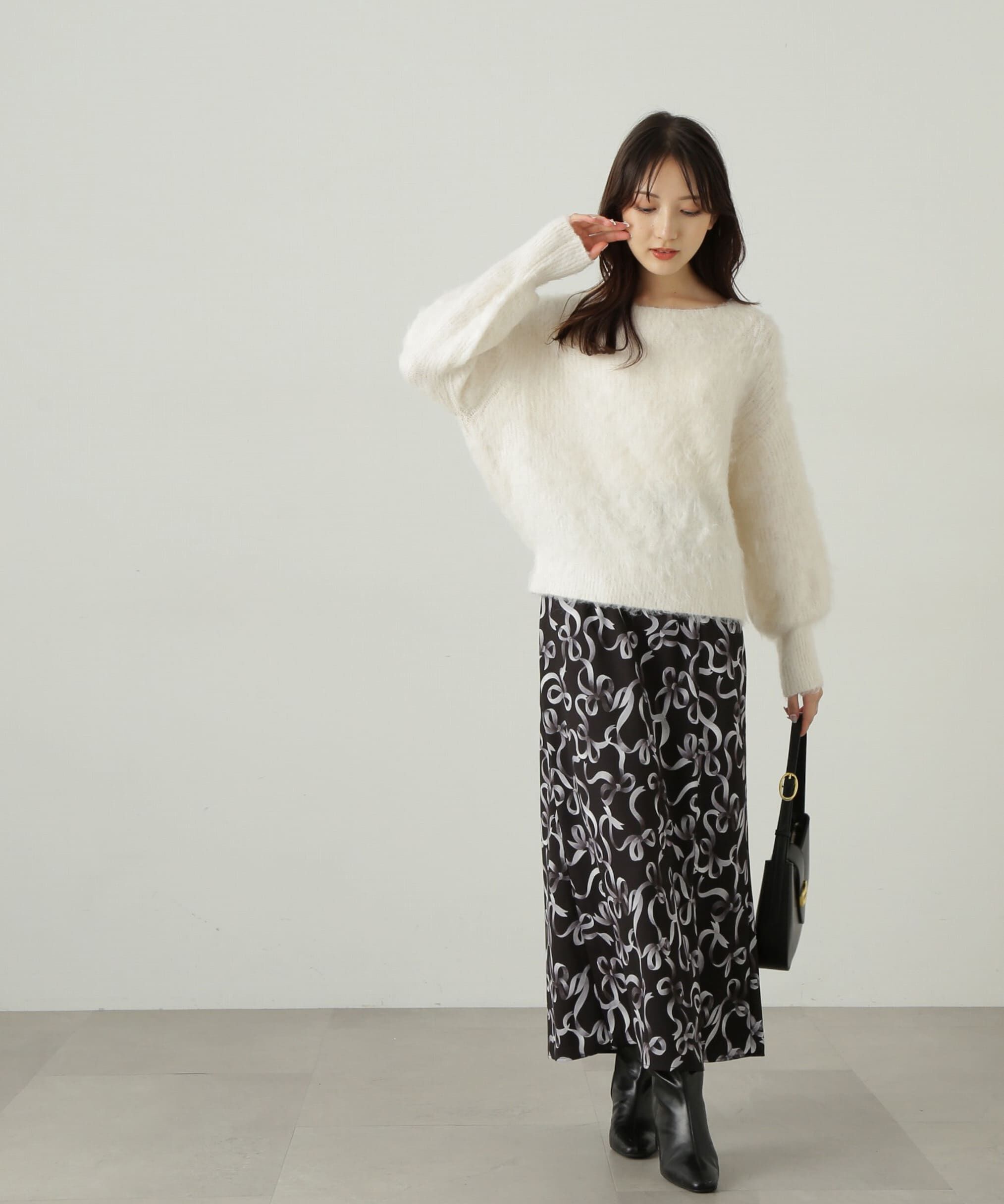 PROPORTION BODY DRESSING「リボン柄ナロースカート　24AW」|スカート|