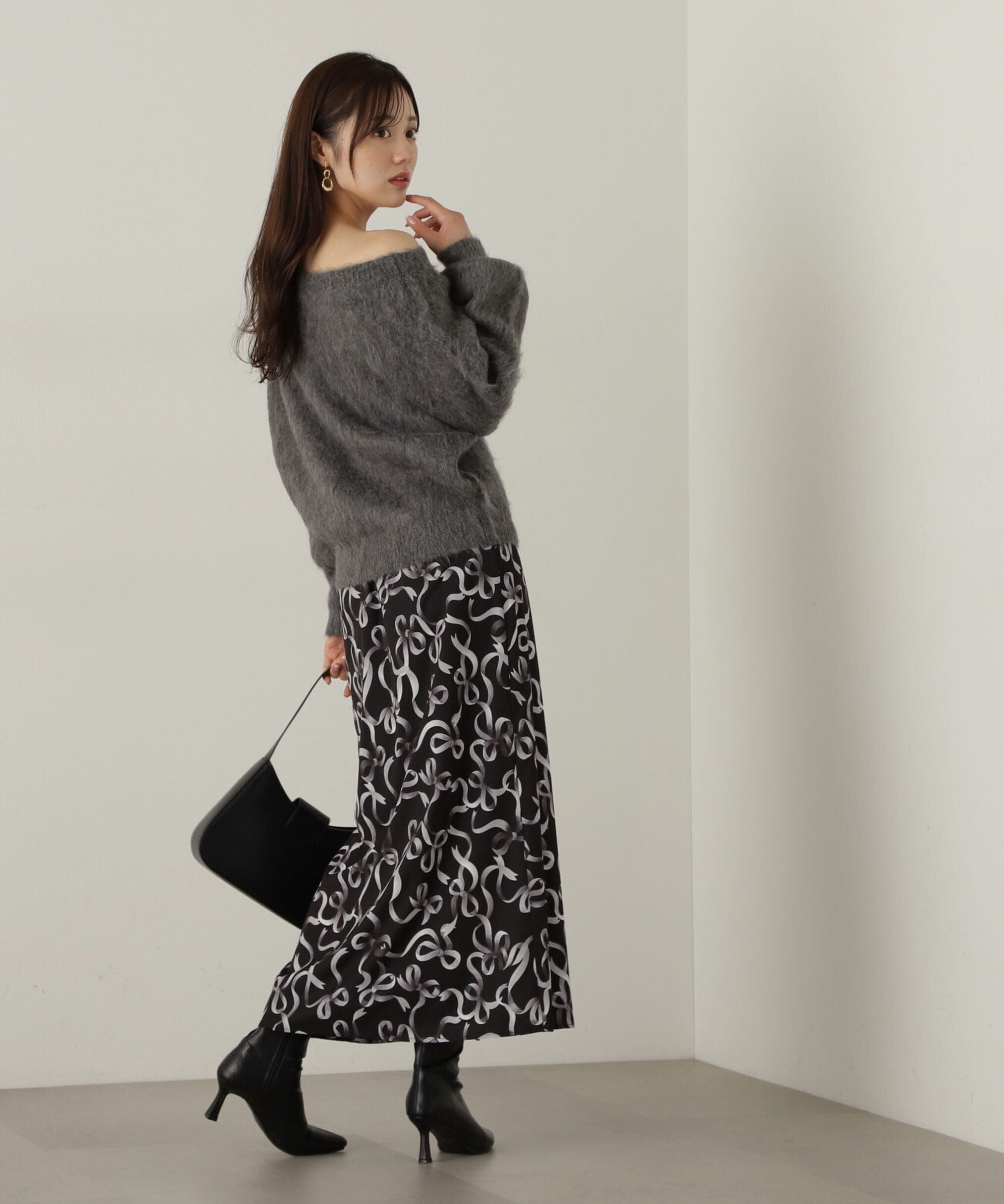 PROPORTION BODY DRESSING「リボン柄ナロースカート　24AW」|スカート|