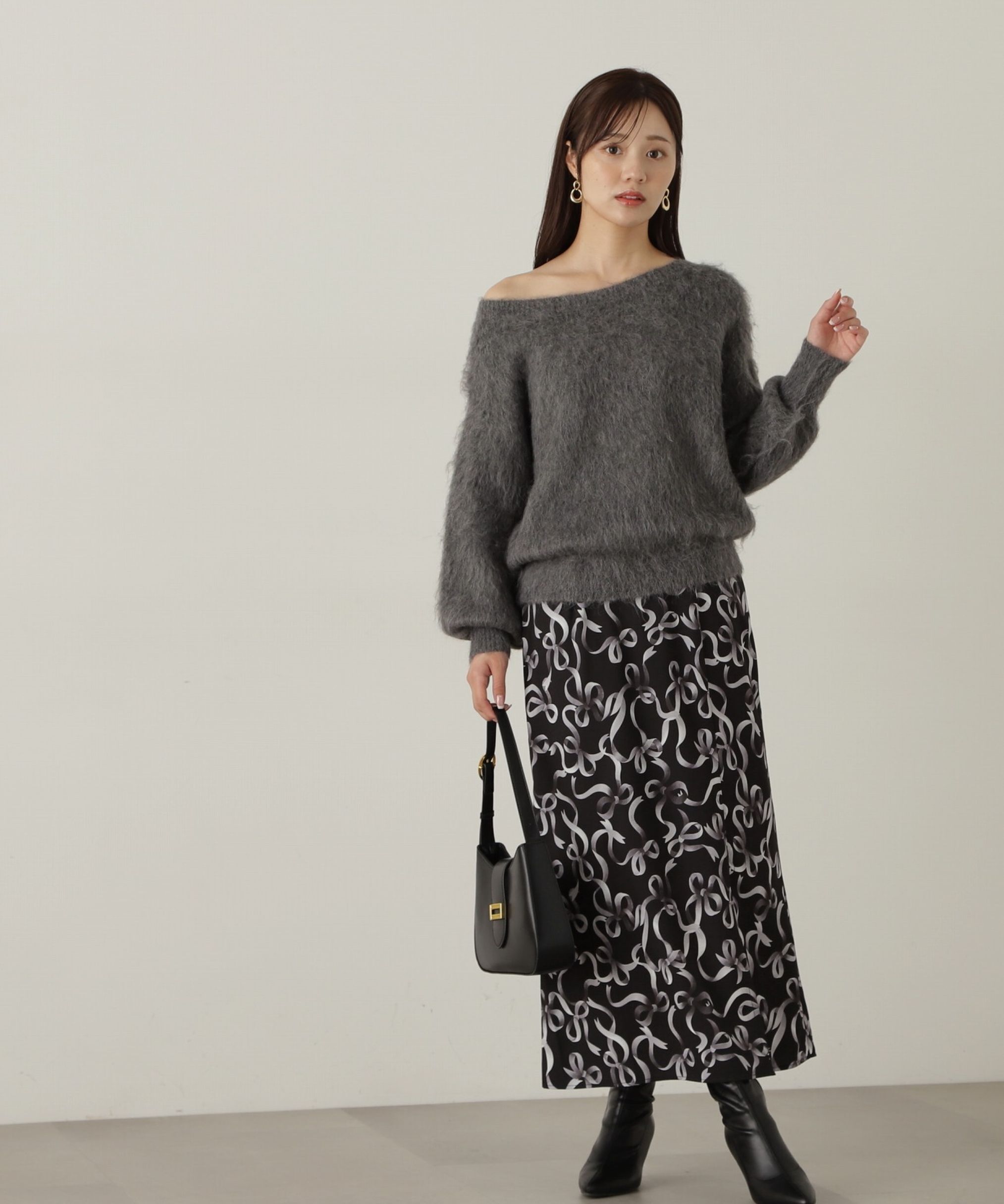 PROPORTION BODY DRESSING「リボン柄ナロースカート　24AW」|スカート|