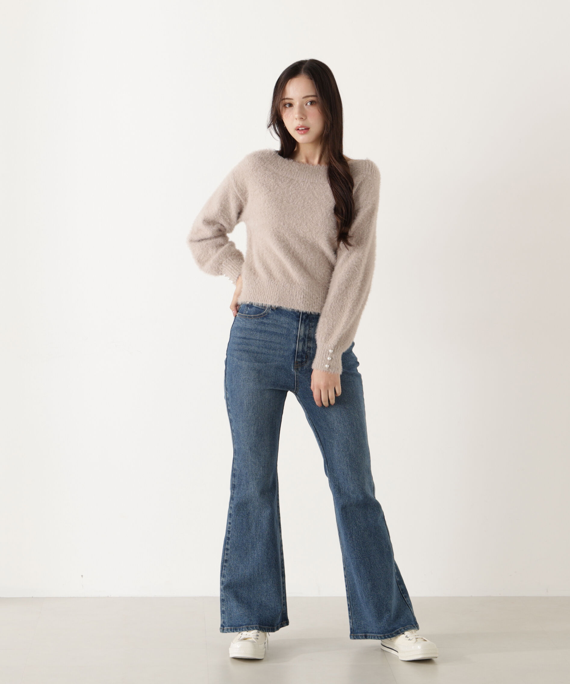 PROPORTION BODY DRESSING「フレアデニムパンツ」|その他|ブルー1