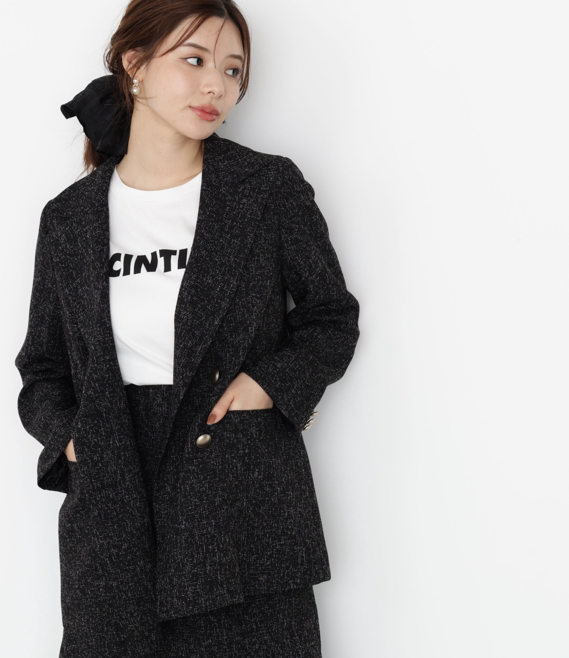 PROPORTION BODY DRESSING「ゴールド釦ダブルブレストジャケット 25AW」|その他|ブラックミッ 1