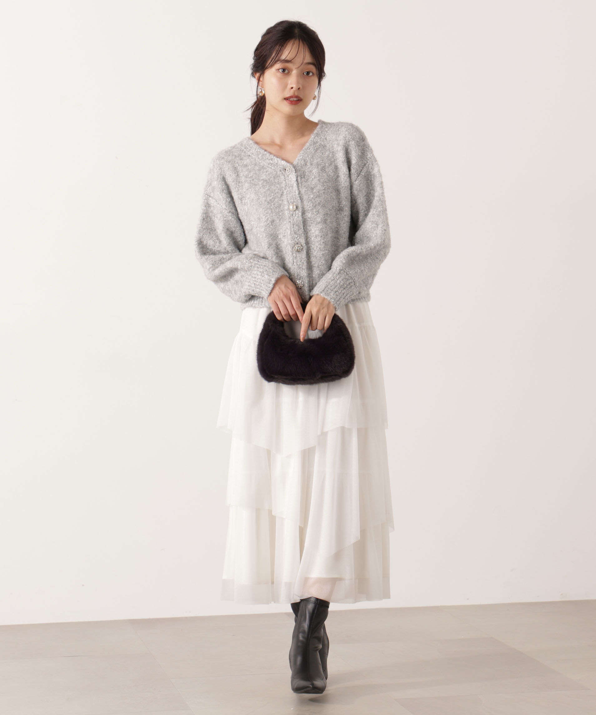 PROPORTION BODY DRESSING「《EDIT COLOGNE》エアリーティアードスカート 25AW」|スカート|