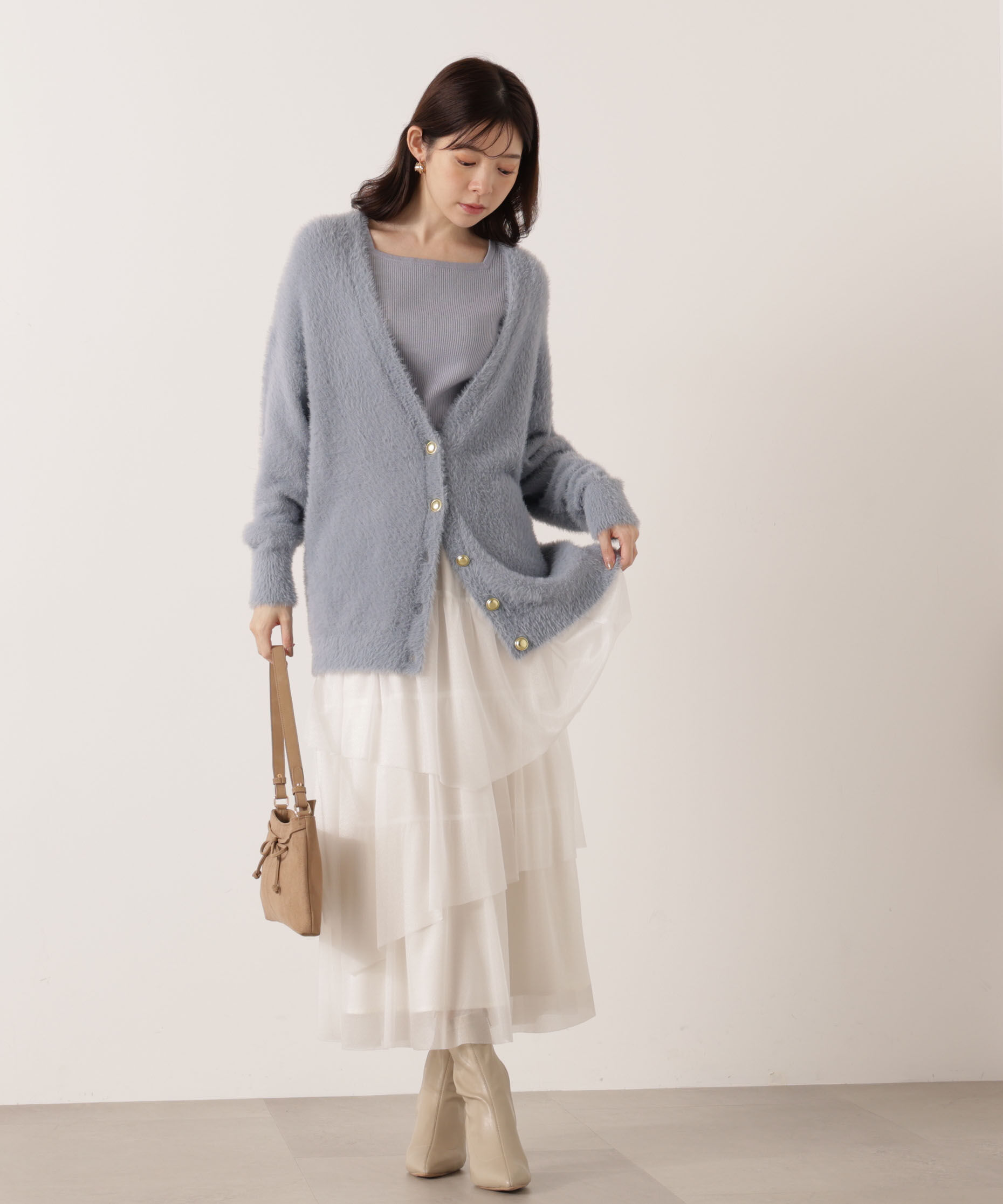 PROPORTION BODY DRESSING「《EDIT COLOGNE》エアリーティアードスカート 25AW」|スカート|