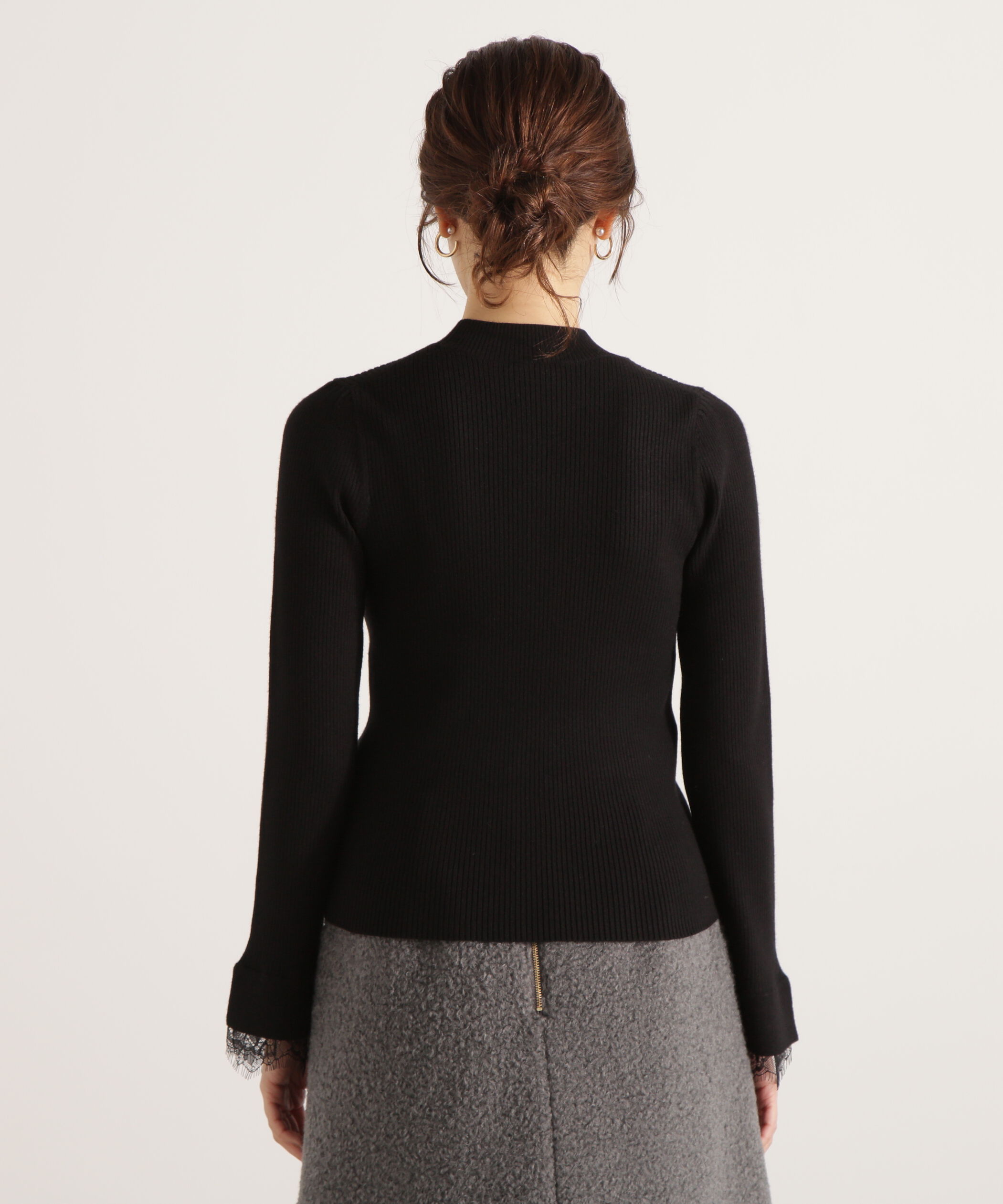 PROPORTION BODY DRESSING「レースドッキングスリーブニット 25AW」|ニット・セーター|