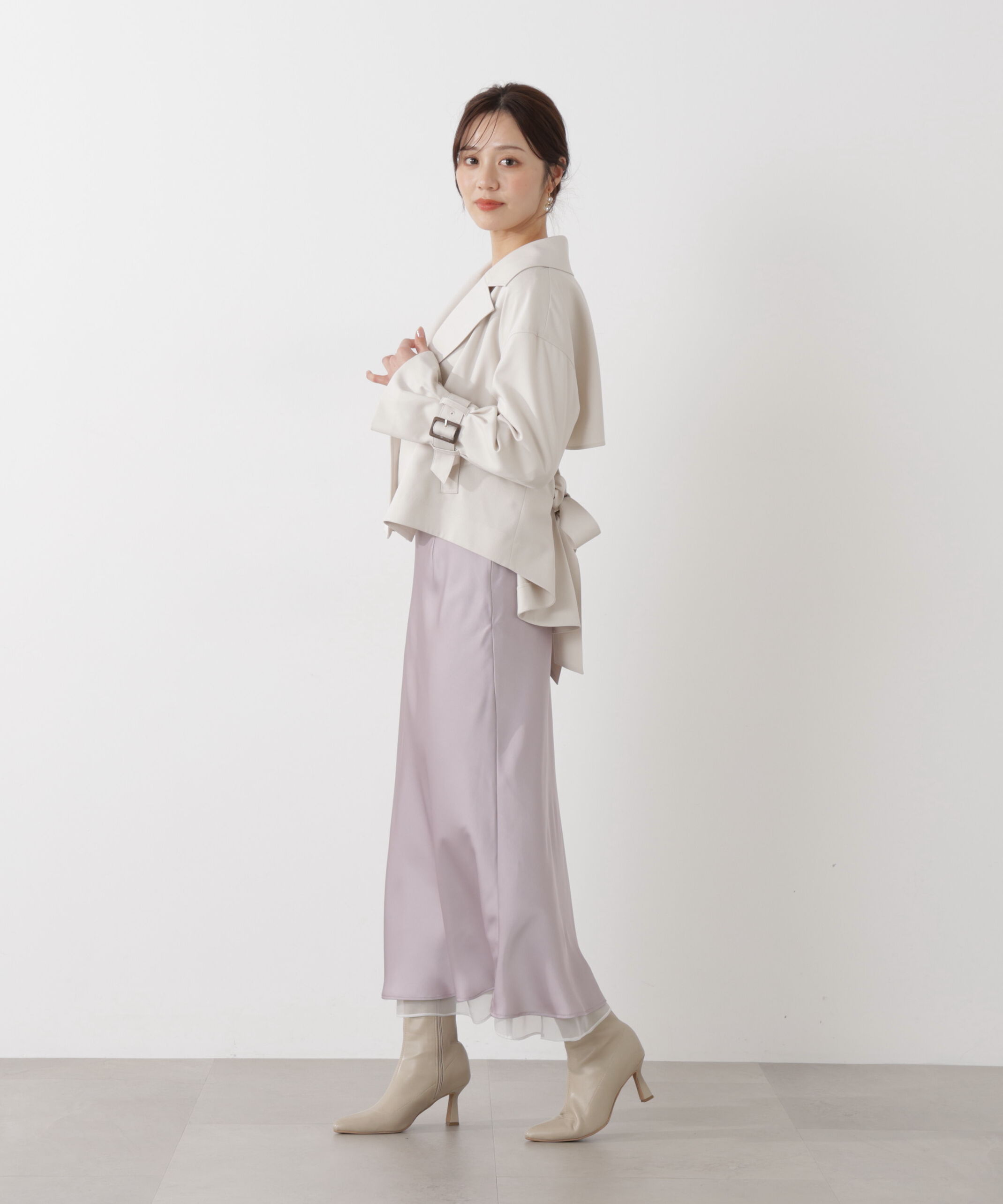 PROPORTION BODY DRESSING「＜防シワ/花粉リリース＞ショートトレンチコート」|ブルゾン・スタジャン|