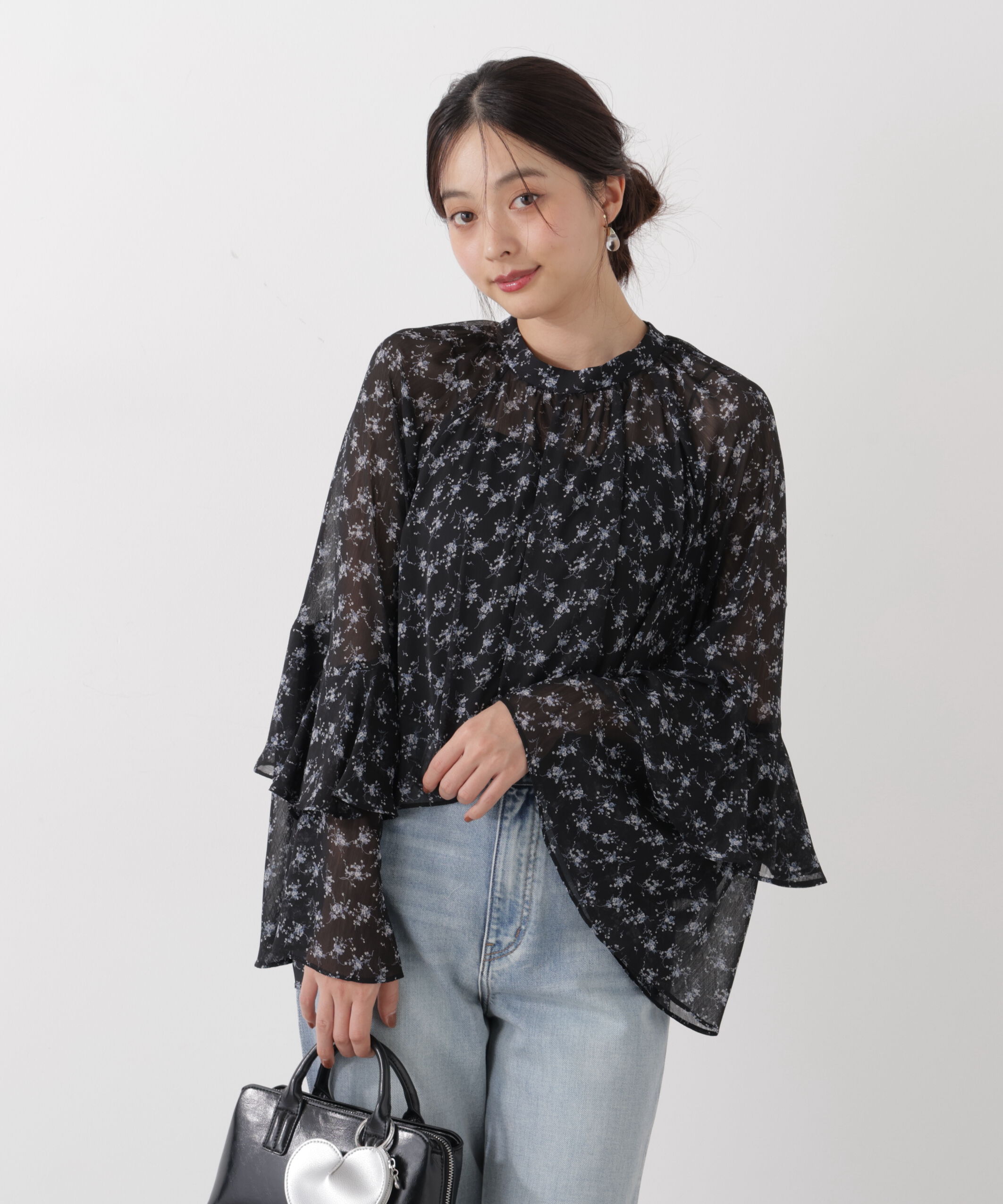 PROPORTION BODY DRESSING「〈a/mie〉ジョーゼットボリュームブラウス　26SS」|シャツ・ブラウス|