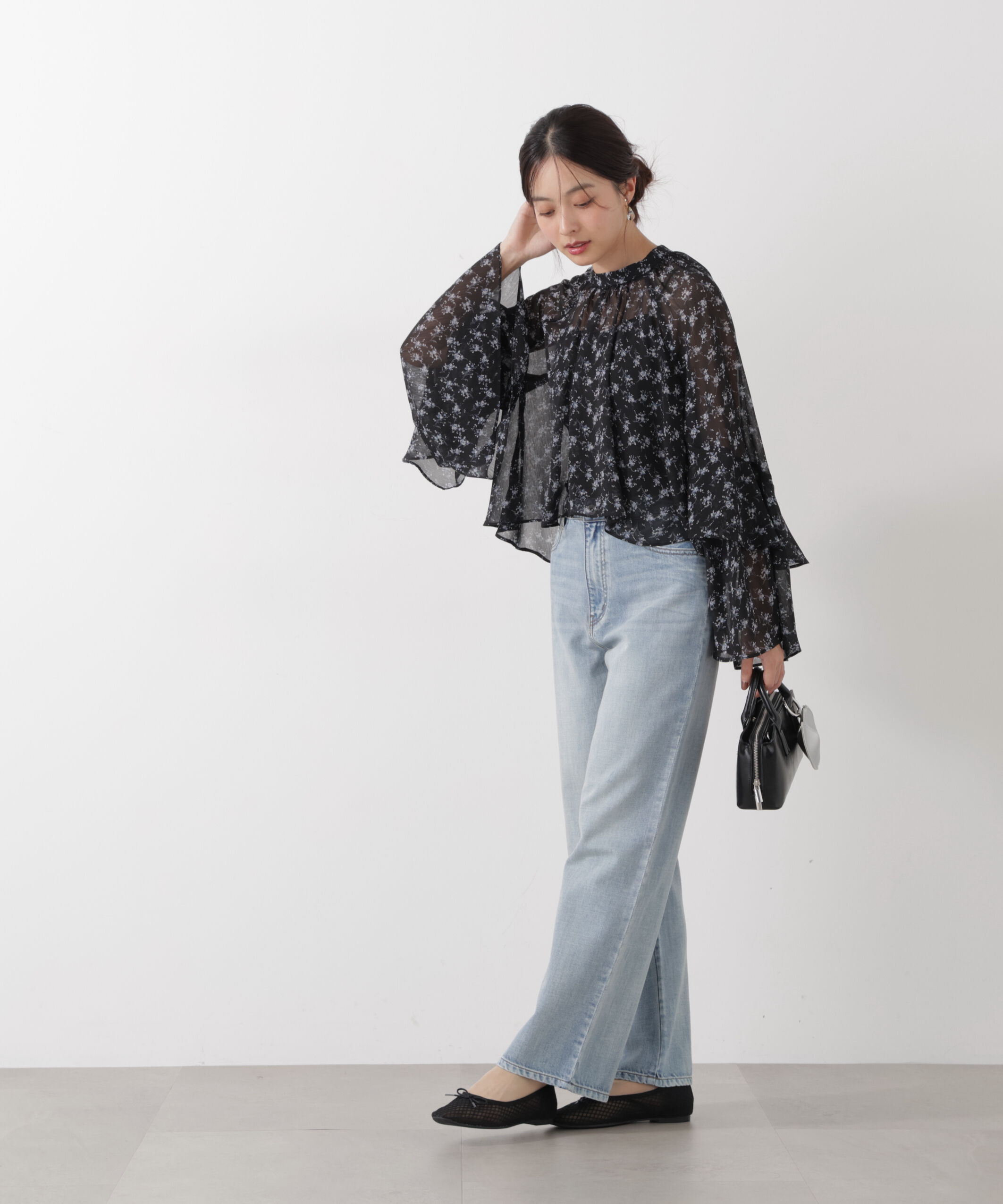 PROPORTION BODY DRESSING「〈a/mie〉ジョーゼットボリュームブラウス　26SS」|シャツ・ブラウス|