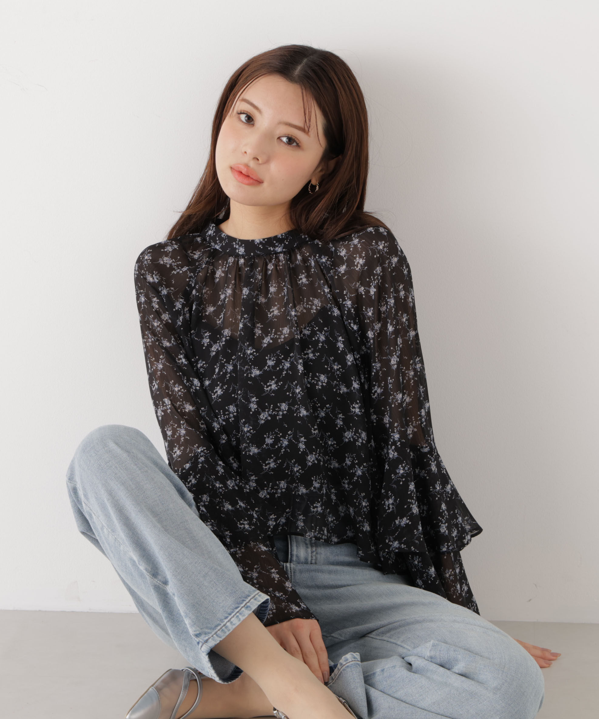 PROPORTION BODY DRESSING「〈a/mie〉ジョーゼットボリュームブラウス　26SS」|シャツ・ブラウス|