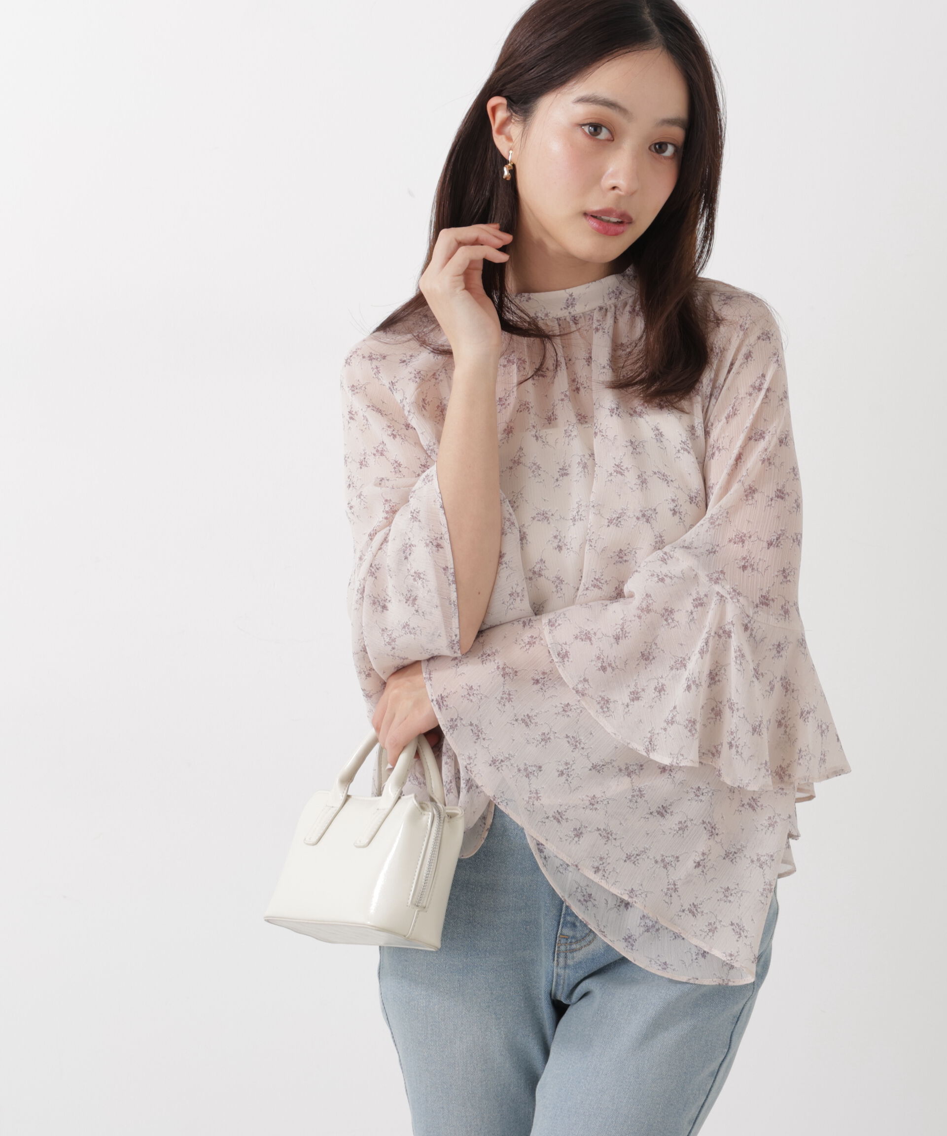 PROPORTION BODY DRESSING「〈a/mie〉ジョーゼットボリュームブラウス　26SS」|シャツ・ブラウス|