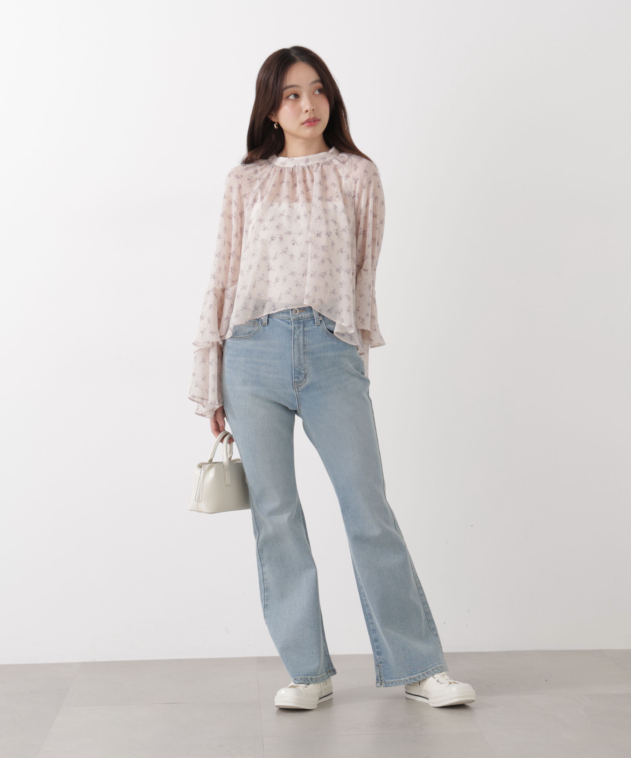 PROPORTION BODY DRESSING「〈a/mie〉ジョーゼットボリュームブラウス　26SS」|シャツ・ブラウス|