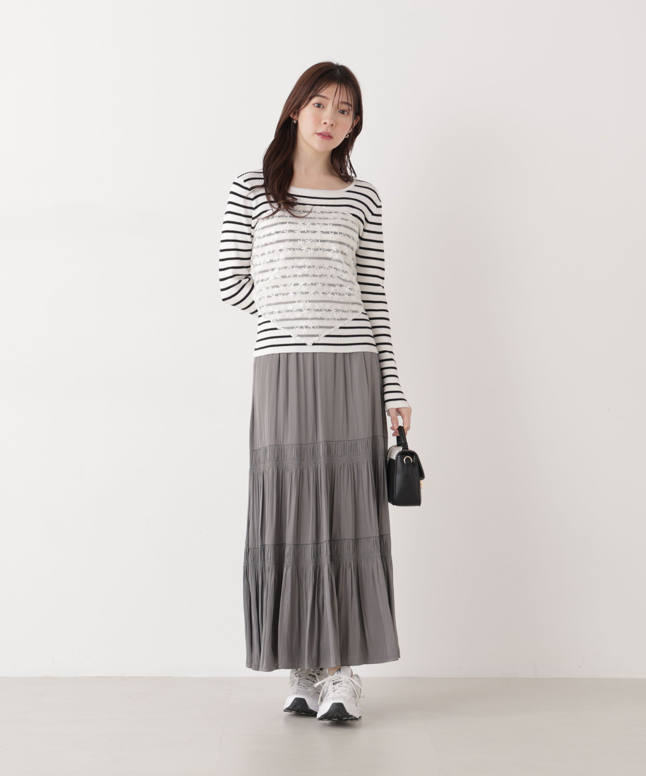 PROPORTION BODY DRESSING「《EDIT COLOGNE》ランダムギャザースカート　26SS」|スカート|