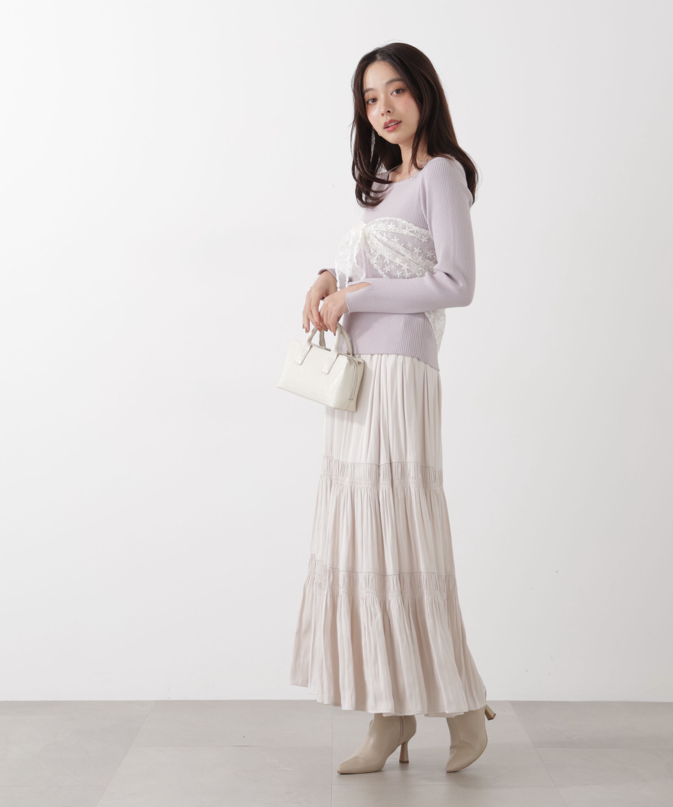 PROPORTION BODY DRESSING「《EDIT COLOGNE》ランダムギャザースカート　26SS」|スカート|