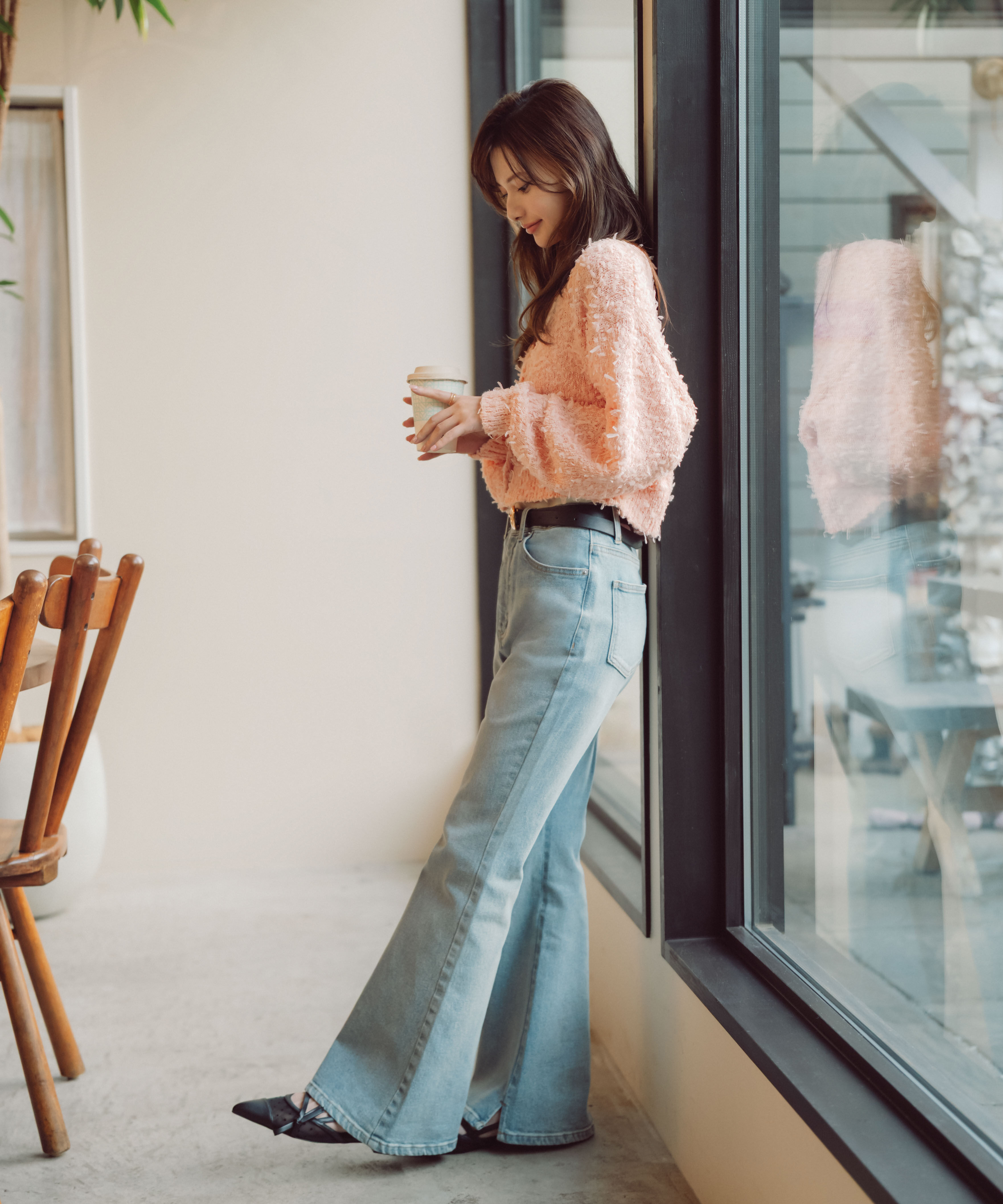 PROPORTION BODY DRESSING「〈a/mie〉フレアデニムパンツ　26SS」|その他|ブルー