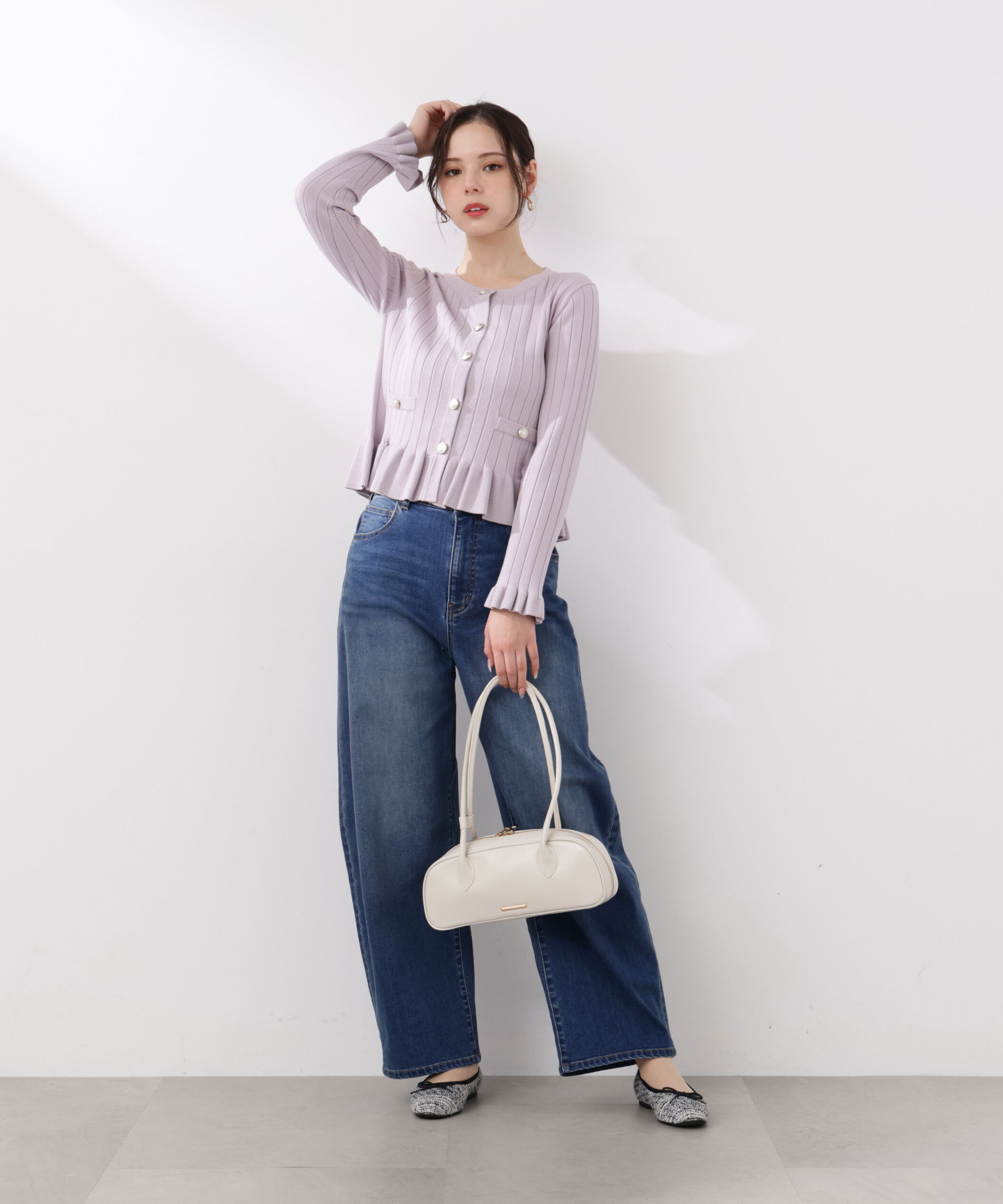 PROPORTION BODY DRESSING「〈a/mie〉カーブデニムパンツ　26SS」|その他|