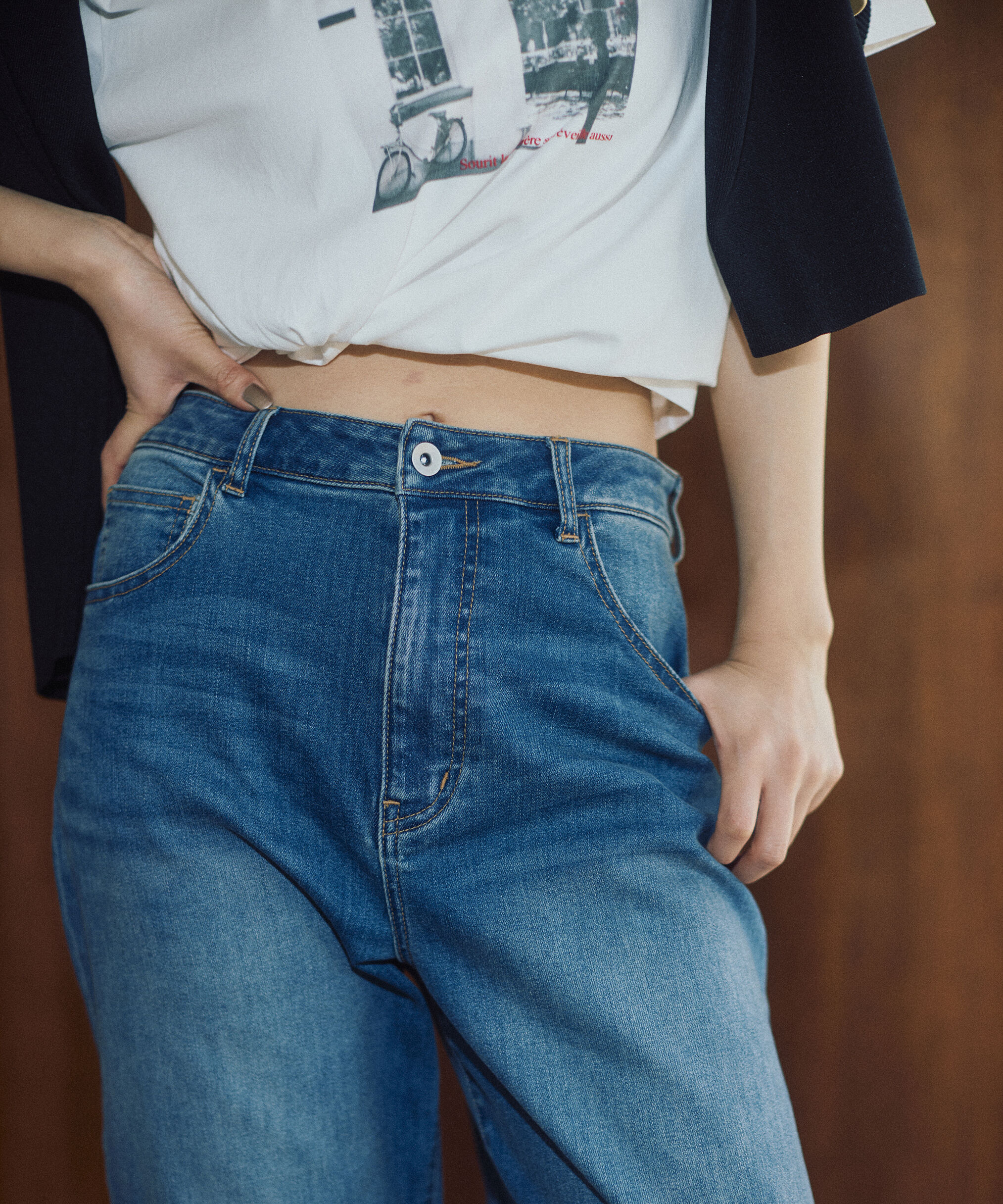 PROPORTION BODY DRESSING「〈a/mie〉カーブデニムパンツ　26SS」|その他|