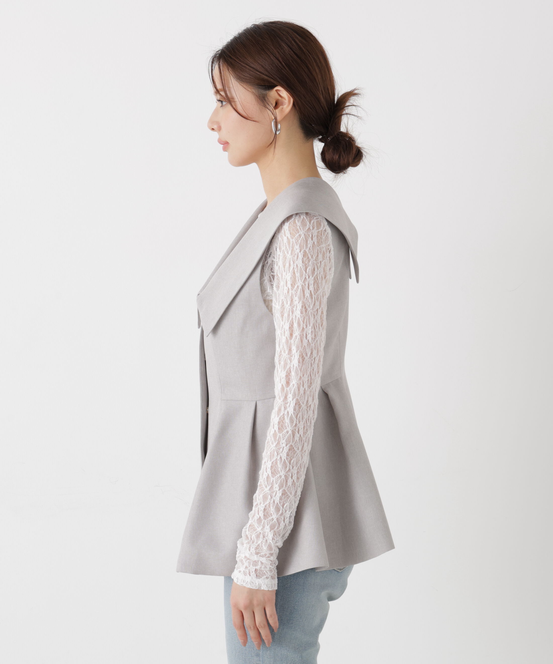 PROPORTION BODY DRESSING「〈a/mie〉ビッグカラージレ　26SS」|ブルゾン・スタジャン|