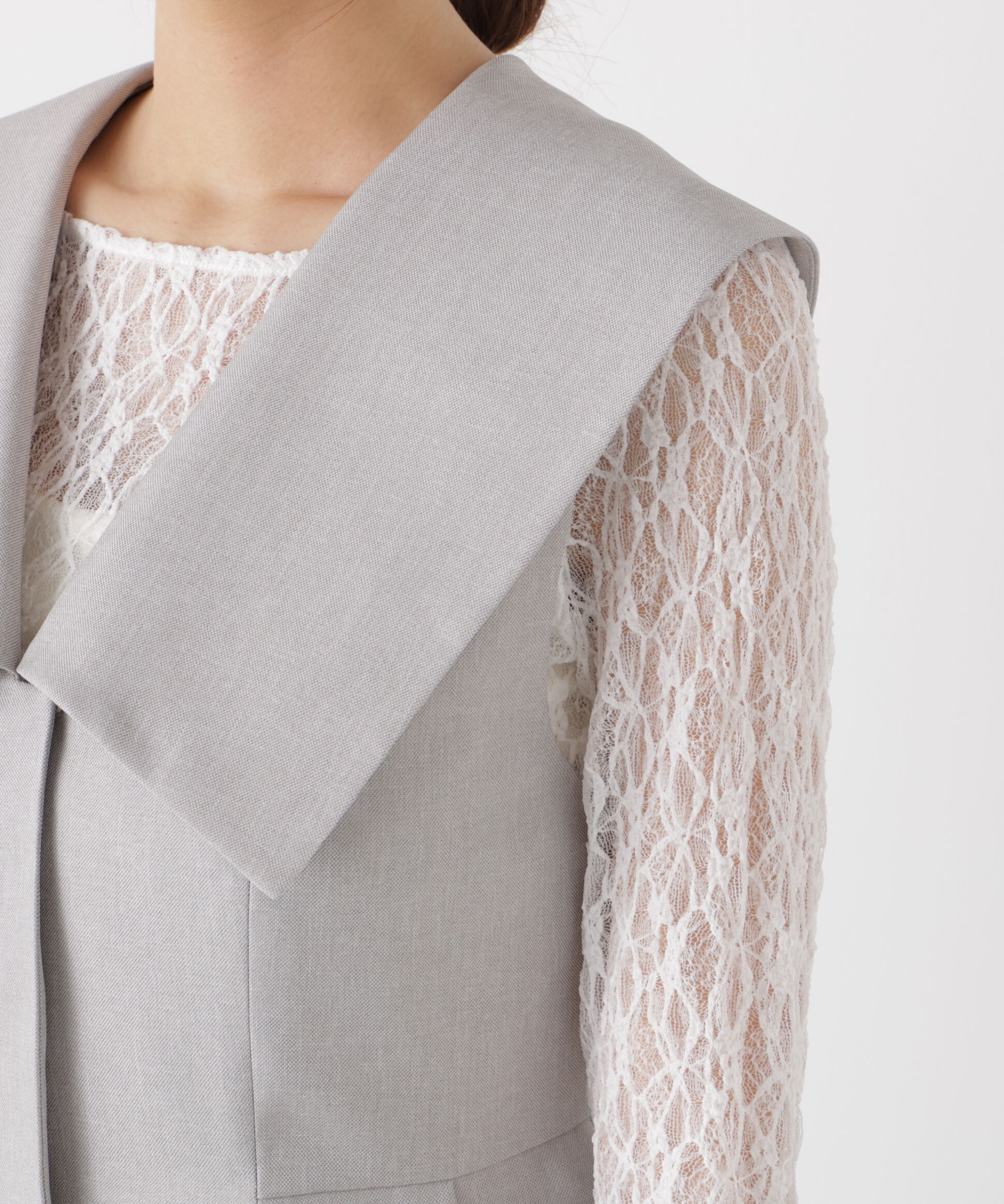 PROPORTION BODY DRESSING「〈a/mie〉ビッグカラージレ　26SS」|ブルゾン・スタジャン|