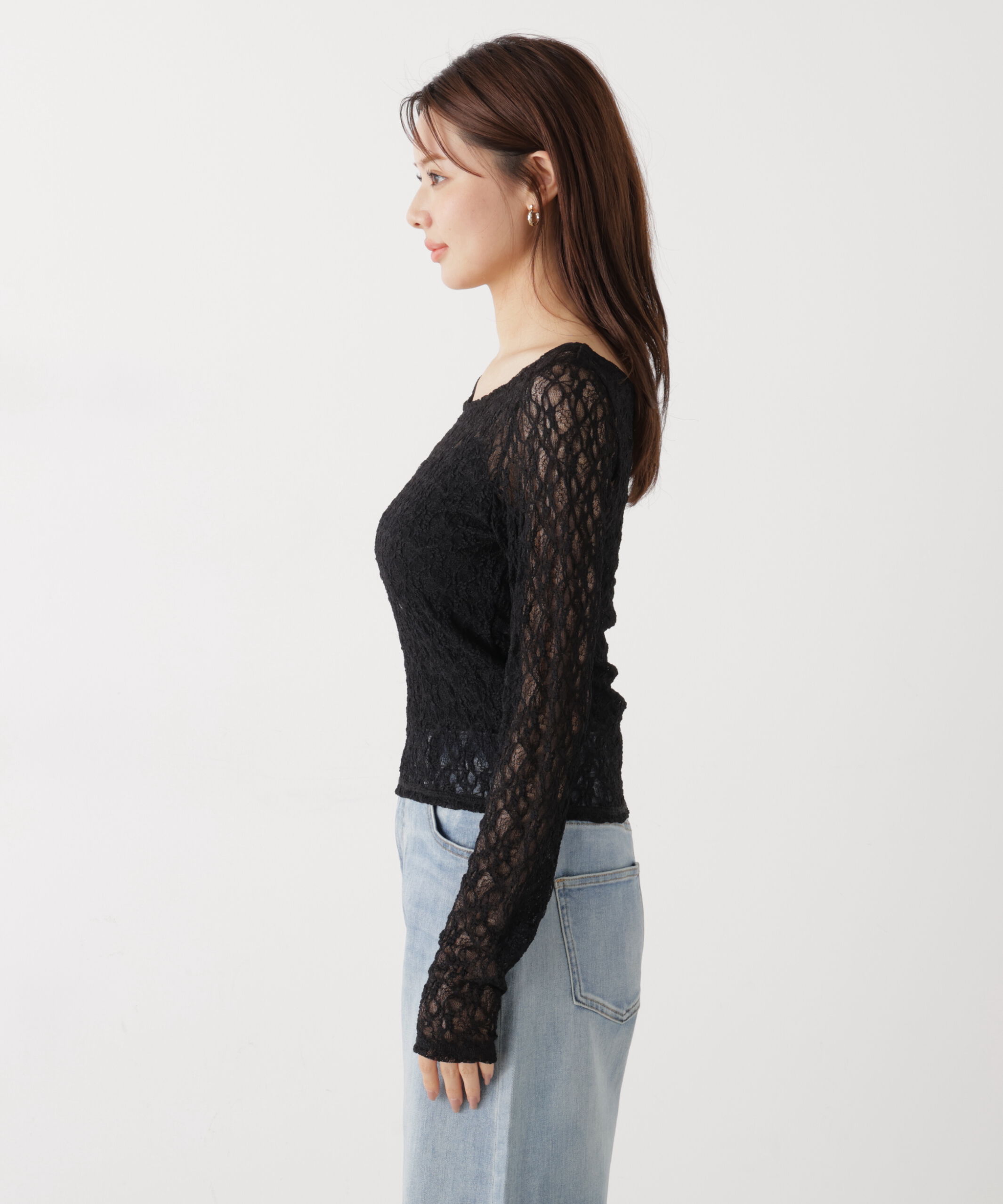 PROPORTION BODY DRESSING「〈a/mie〉ストレッチレース　26SS」|Tシャツ・カットソー|