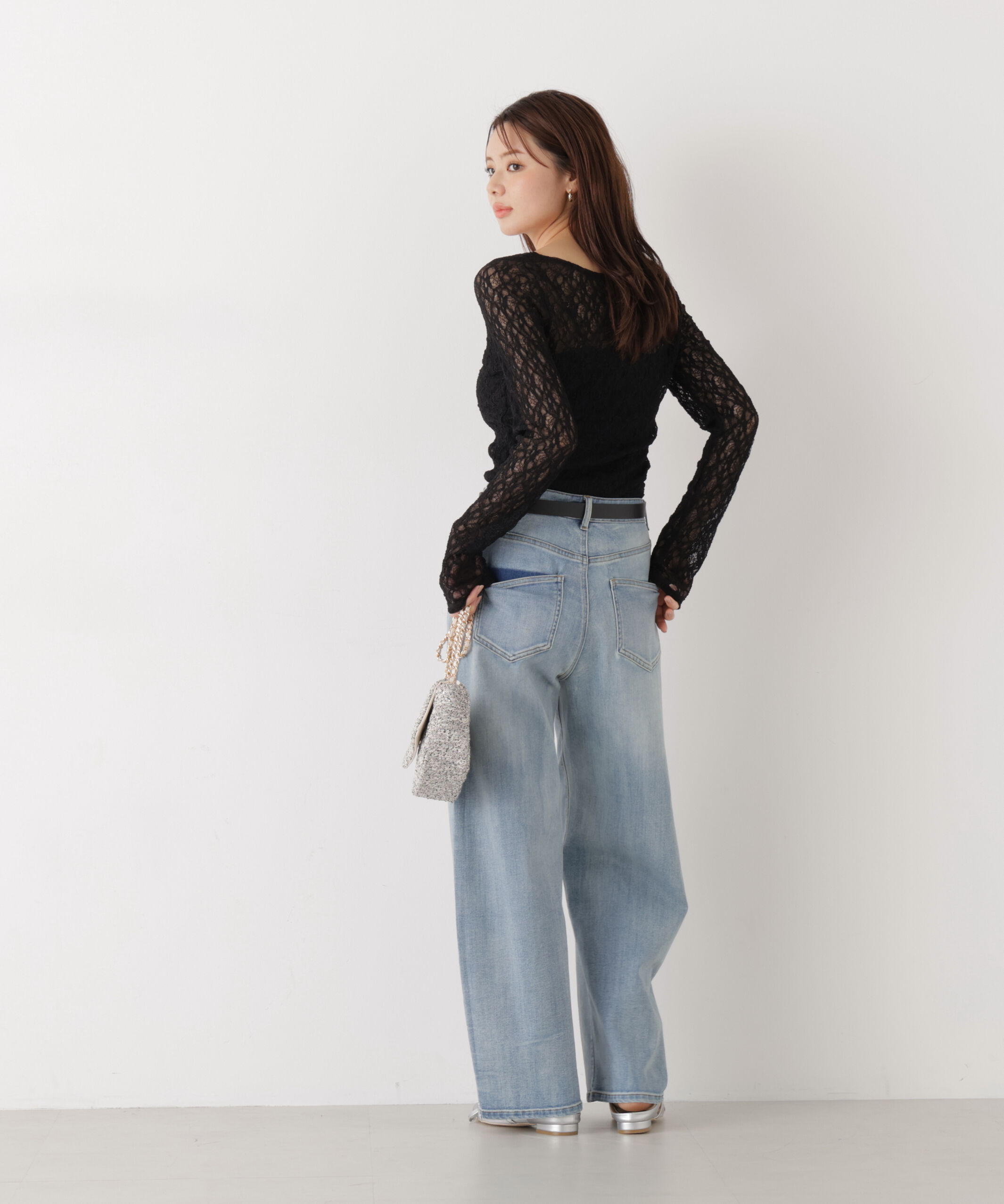 PROPORTION BODY DRESSING「〈a/mie〉ストレッチレース　26SS」|Tシャツ・カットソー|