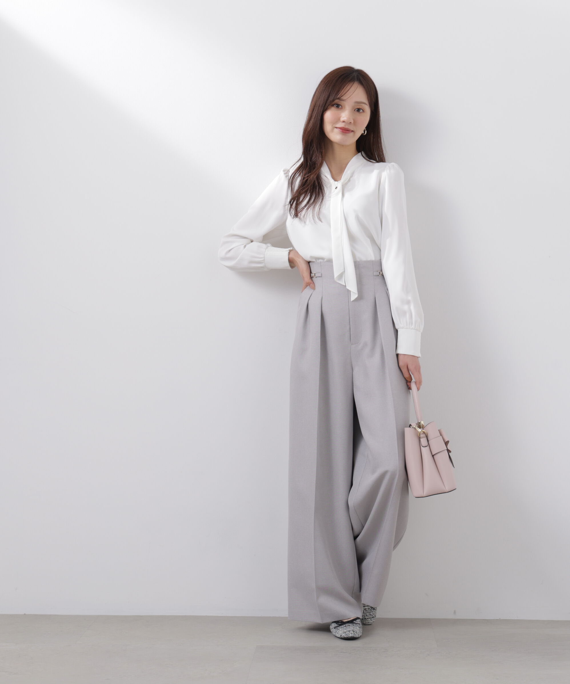 PROPORTION BODY DRESSING「キラ釦ボウタイブラウス　26SS」|シャツ・ブラウス|