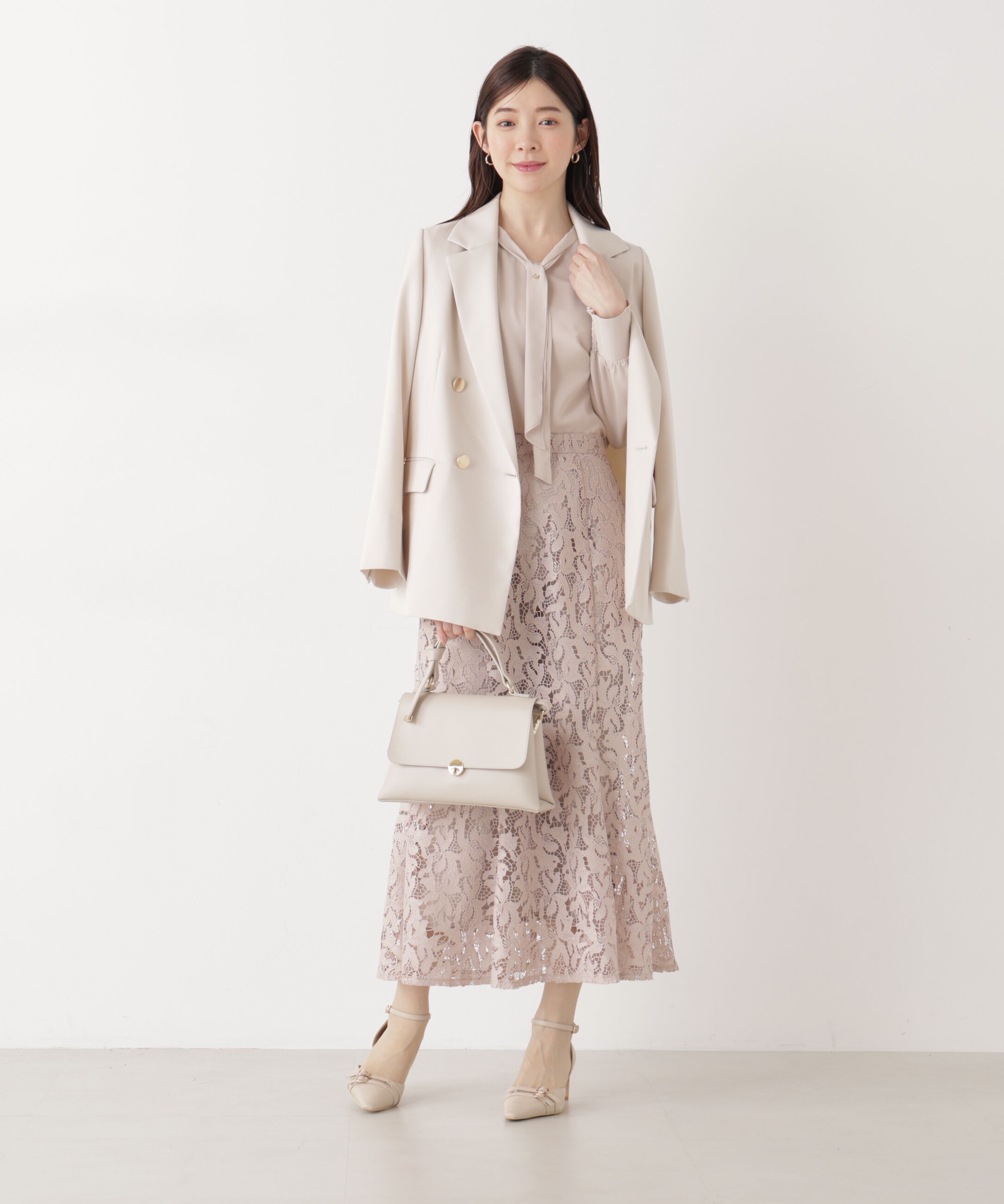 PROPORTION BODY DRESSING「キラ釦ボウタイブラウス　26SS」|シャツ・ブラウス|