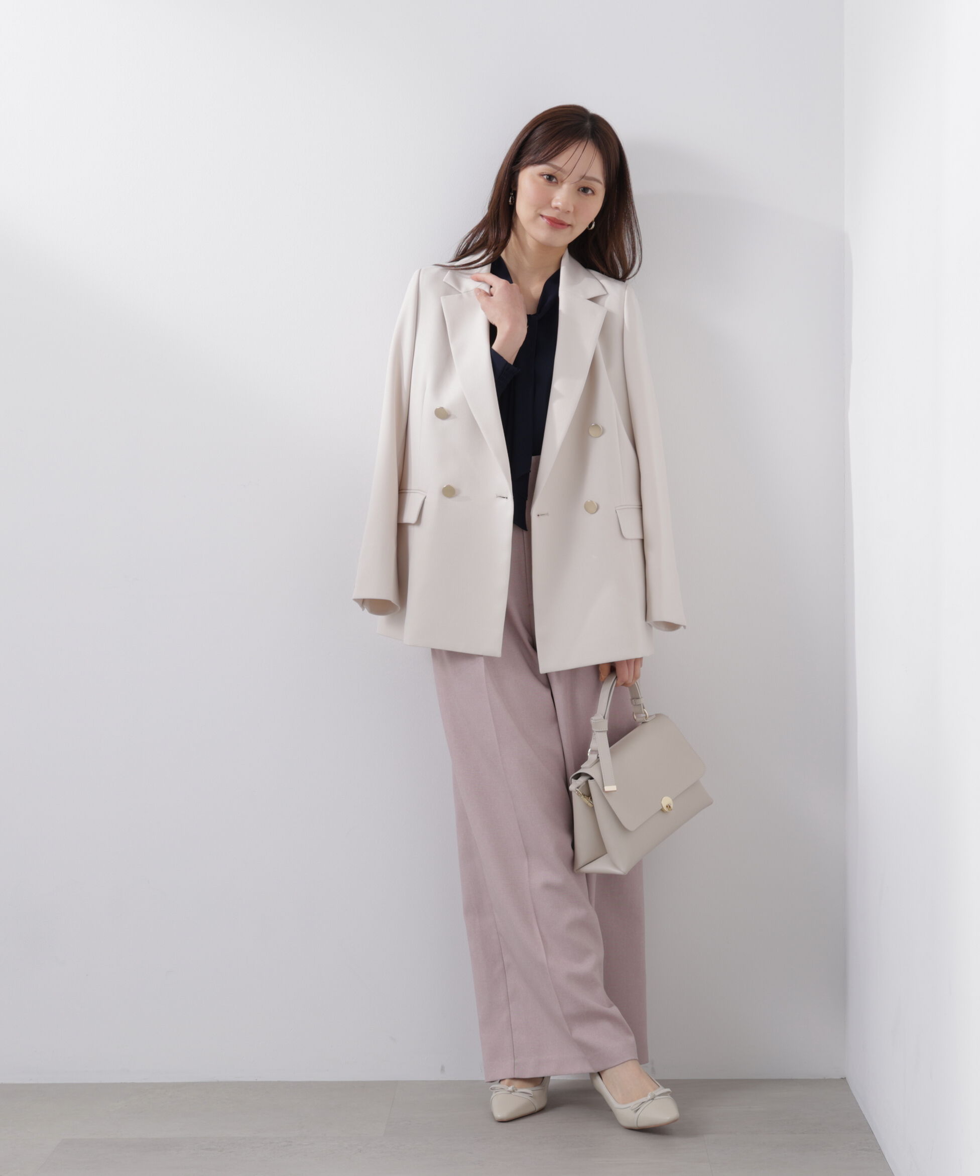 PROPORTION BODY DRESSING「キラ釦ボウタイブラウス　26SS」|シャツ・ブラウス|