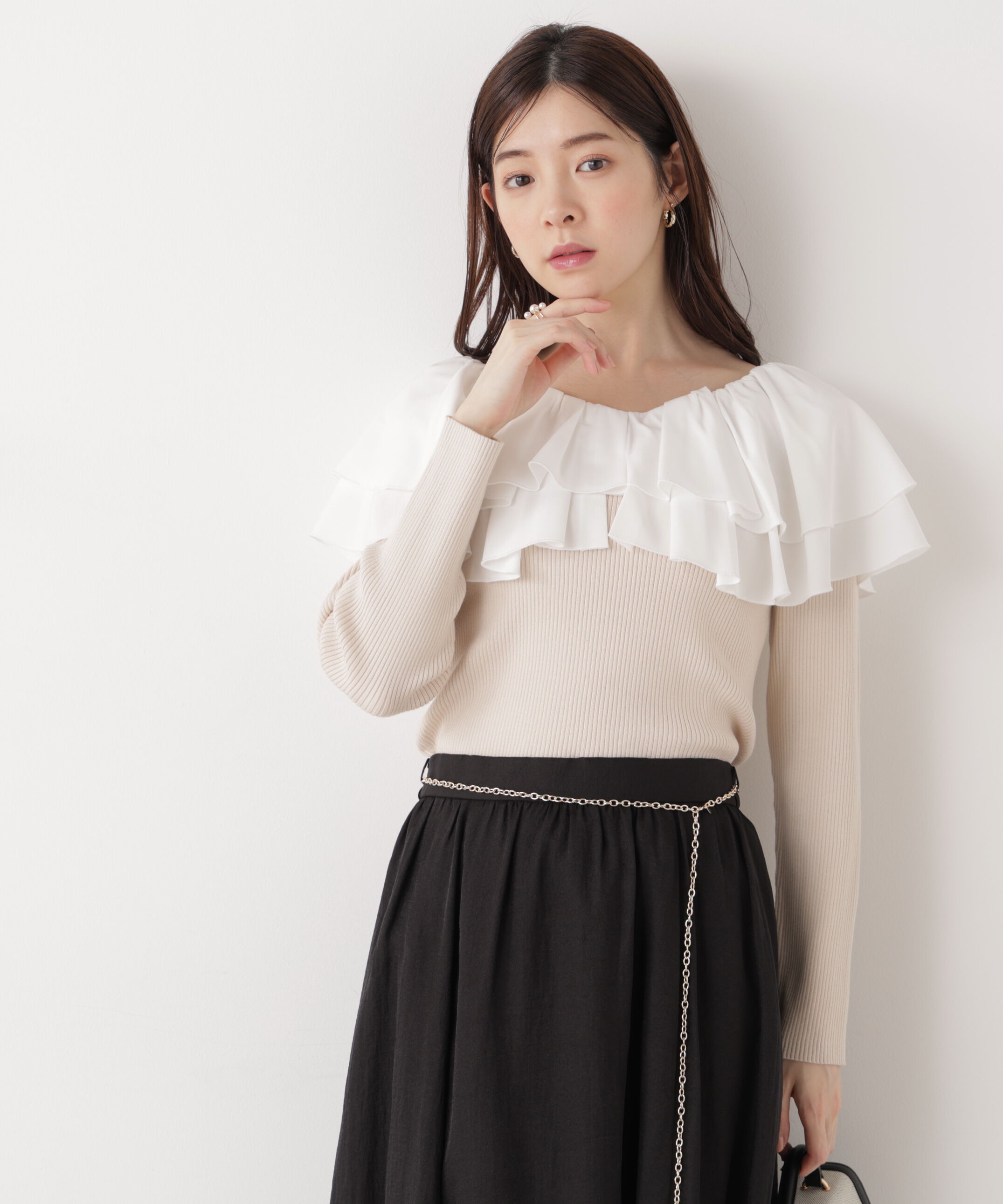 PROPORTION BODY DRESSING「ボリュームラッフルニット　　26SS」|ニット・セーター|