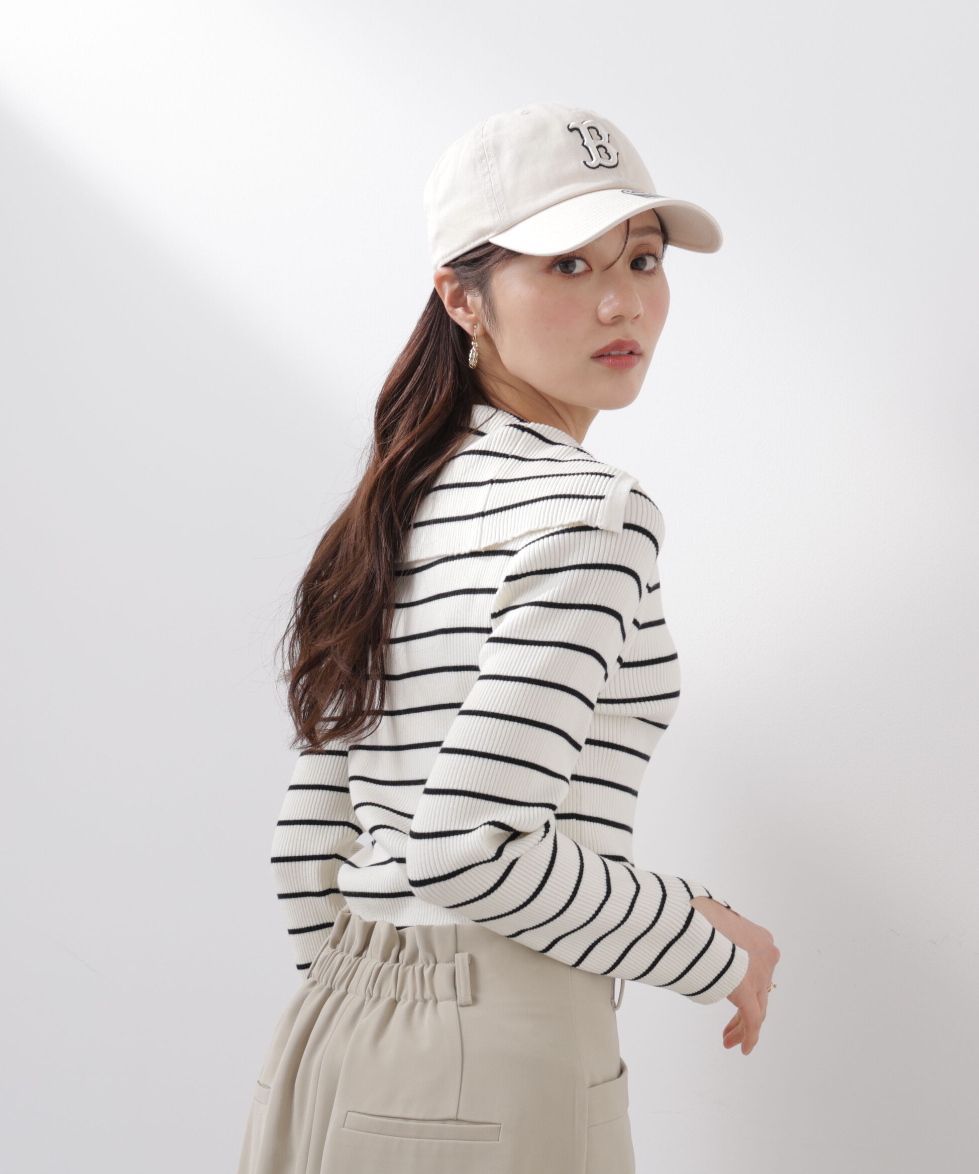 PROPORTION BODY DRESSING「〈a/mie〉ビッグカラーリブニット　　26SS」|カーディガン|