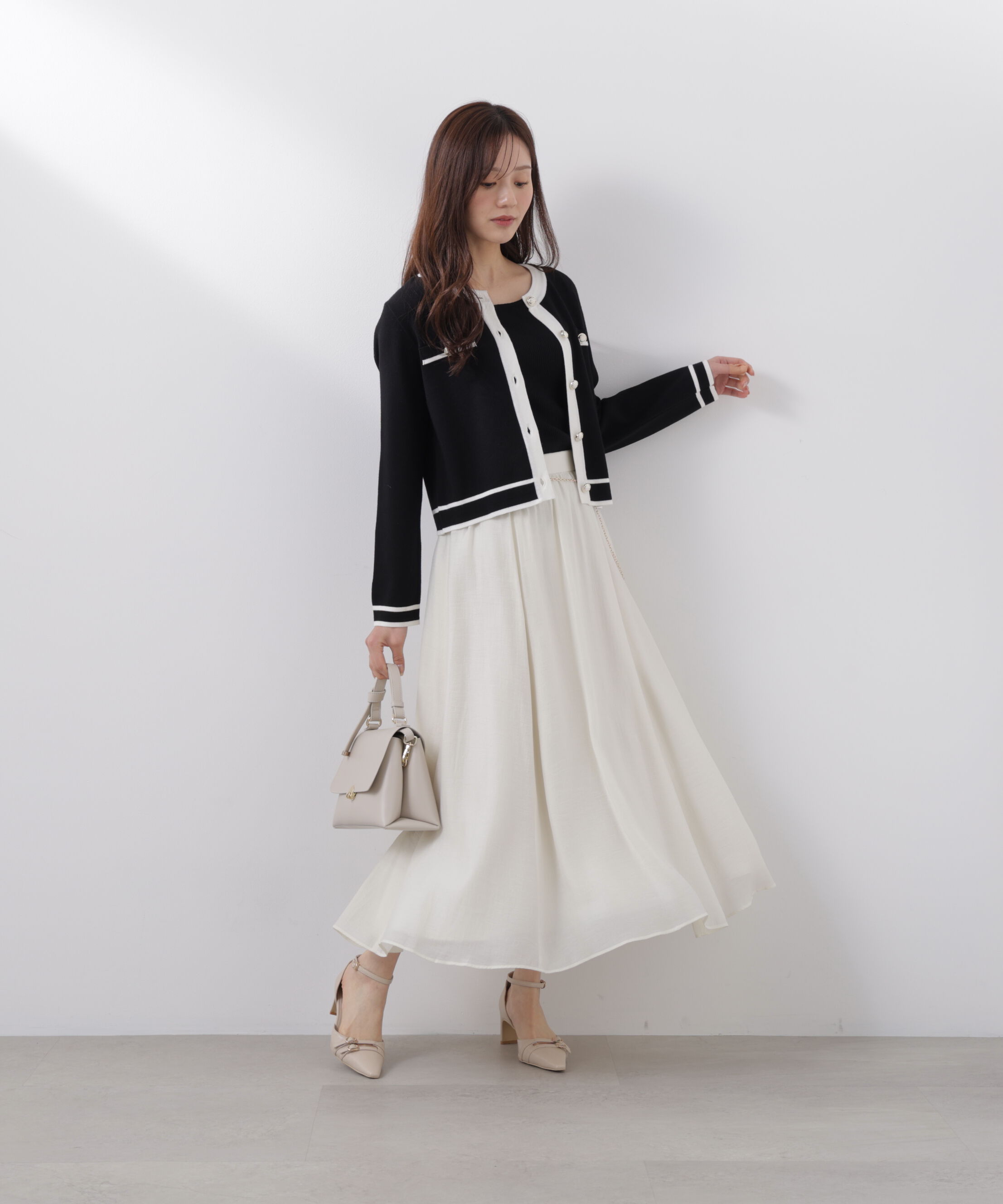 PROPORTION BODY DRESSING「バイカラーアンサンブル　26SS」|ニット・セーター|