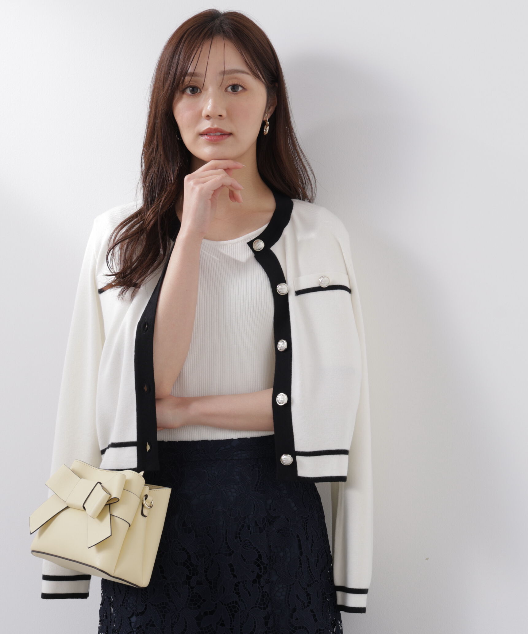 PROPORTION BODY DRESSING「バイカラーアンサンブル　26SS」|ニット・セーター|