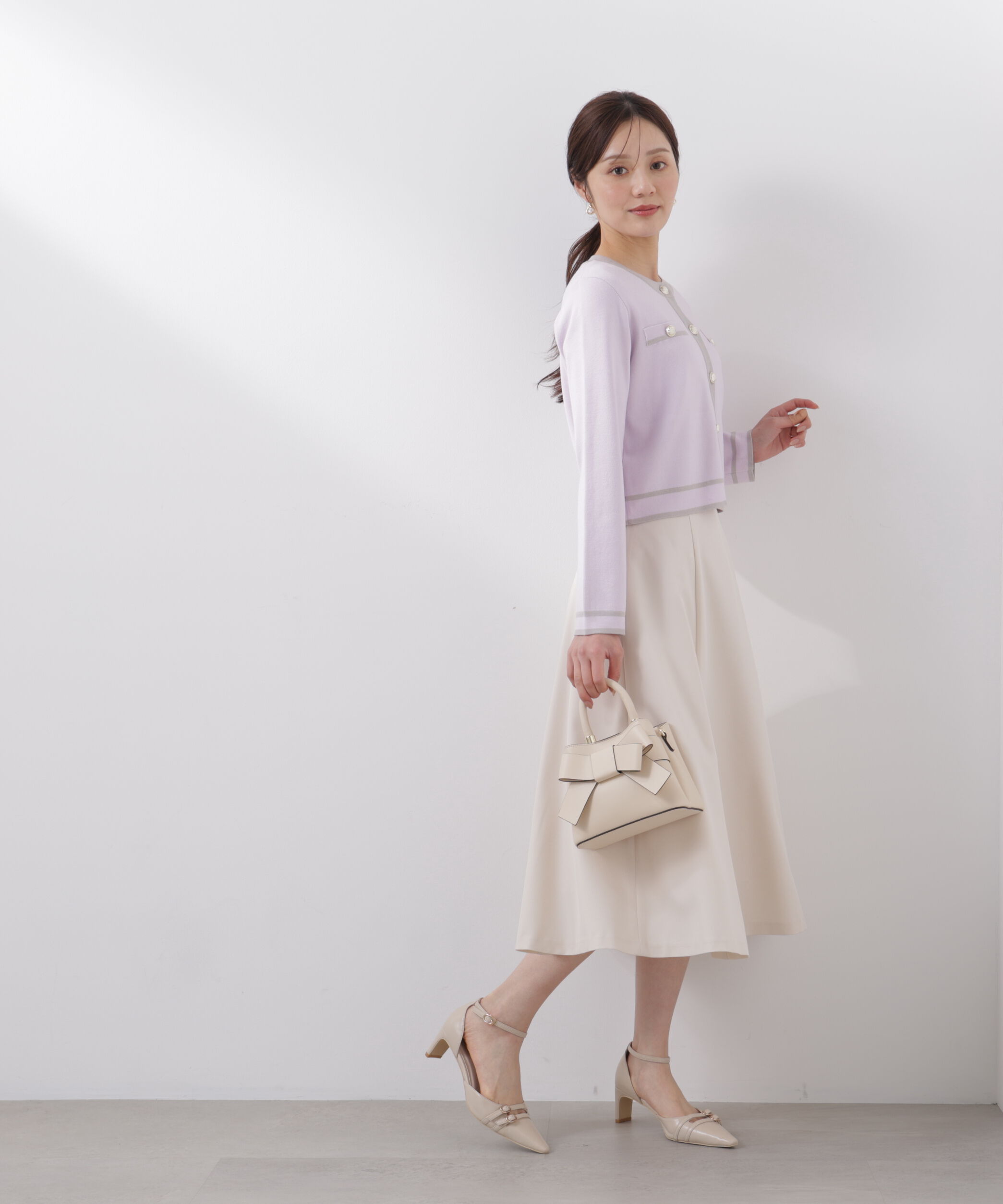 PROPORTION BODY DRESSING「バイカラーアンサンブル　26SS」|ニット・セーター|