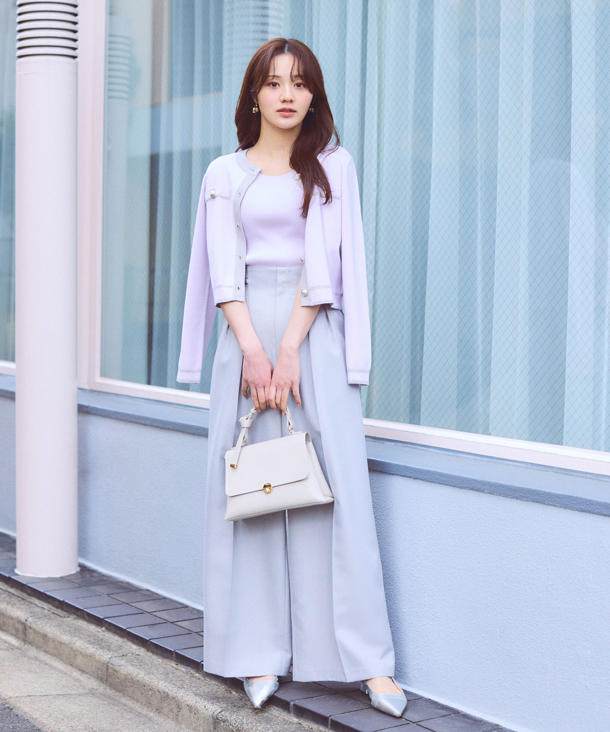 PROPORTION BODY DRESSING「バイカラーアンサンブル　26SS」|ニット・セーター|