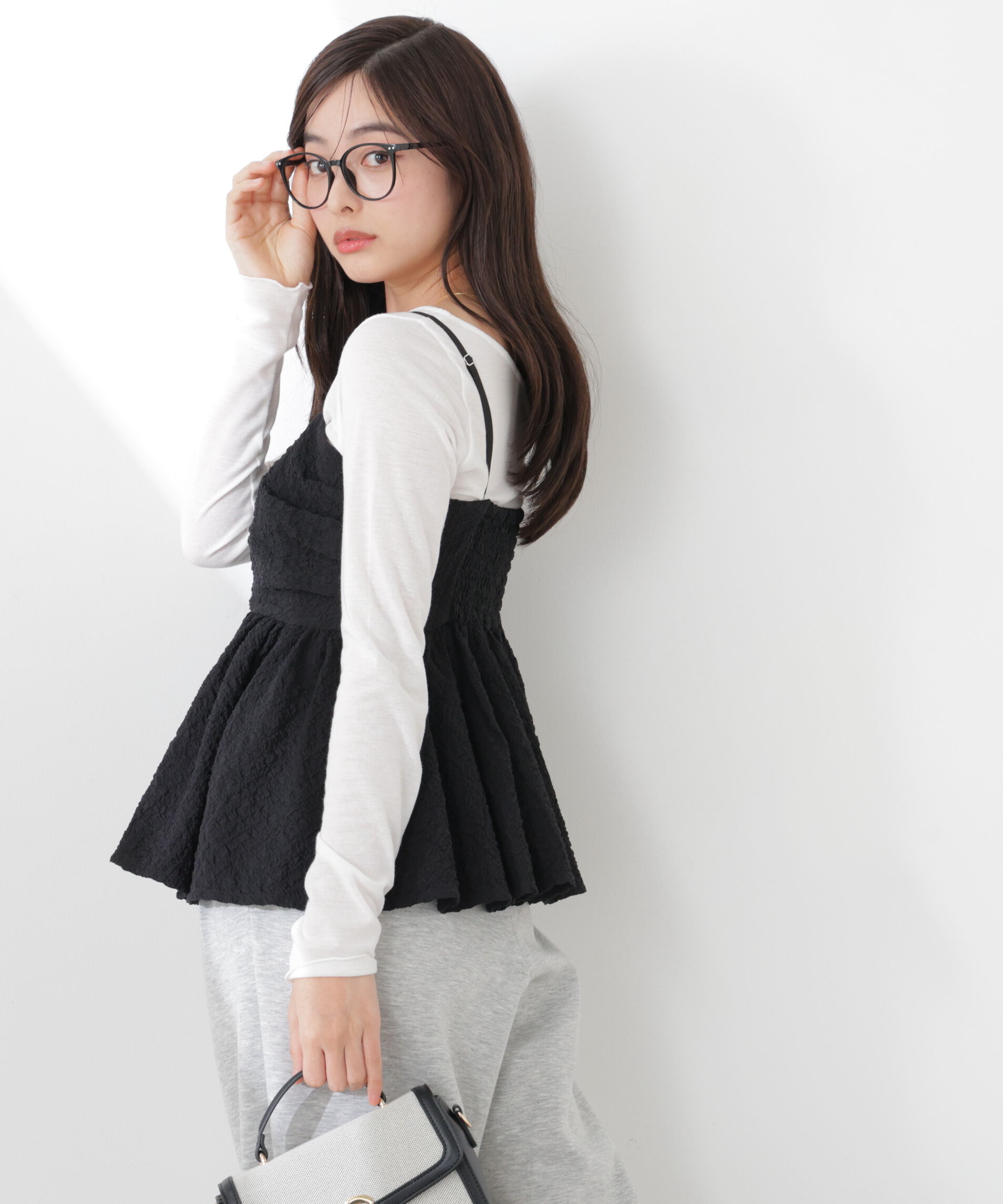 PROPORTION BODY DRESSING「〈a/mie〉膨れジャガードビスチェ　26SS」|シャツ・ブラウス|