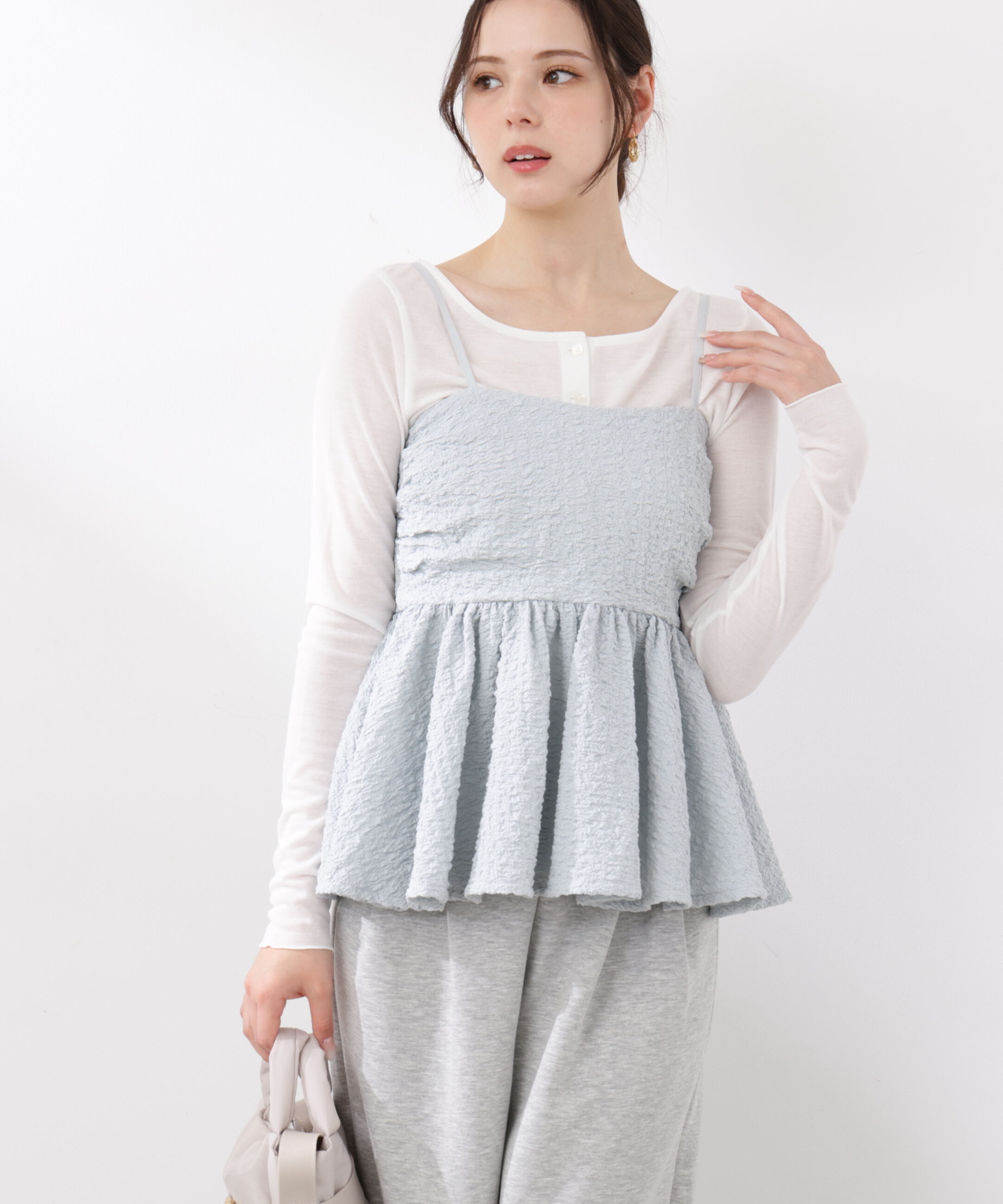 PROPORTION BODY DRESSING「〈a/mie〉膨れジャガードビスチェ　26SS」|シャツ・ブラウス|