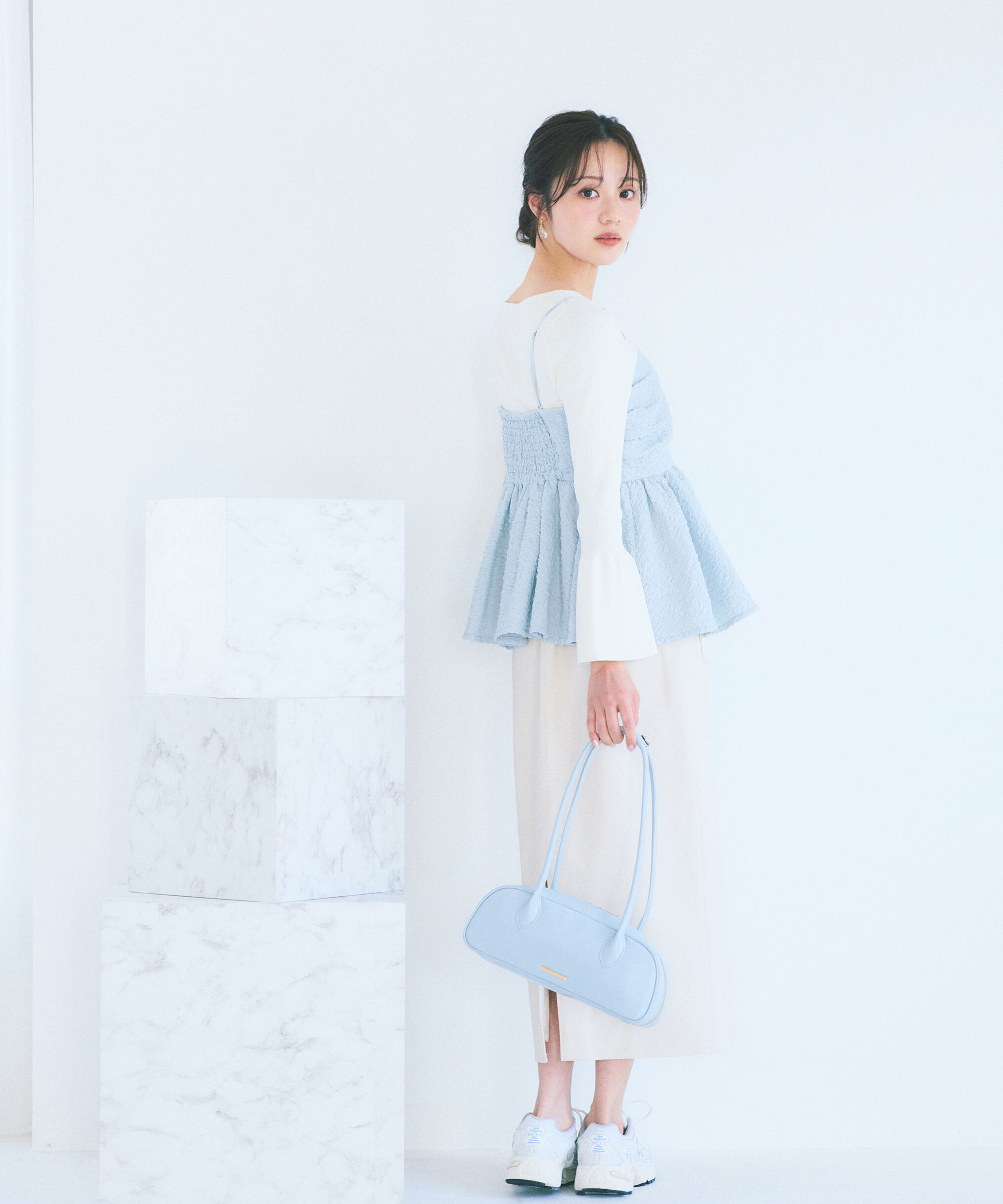 PROPORTION BODY DRESSING「〈a/mie〉膨れジャガードビスチェ　26SS」|シャツ・ブラウス|