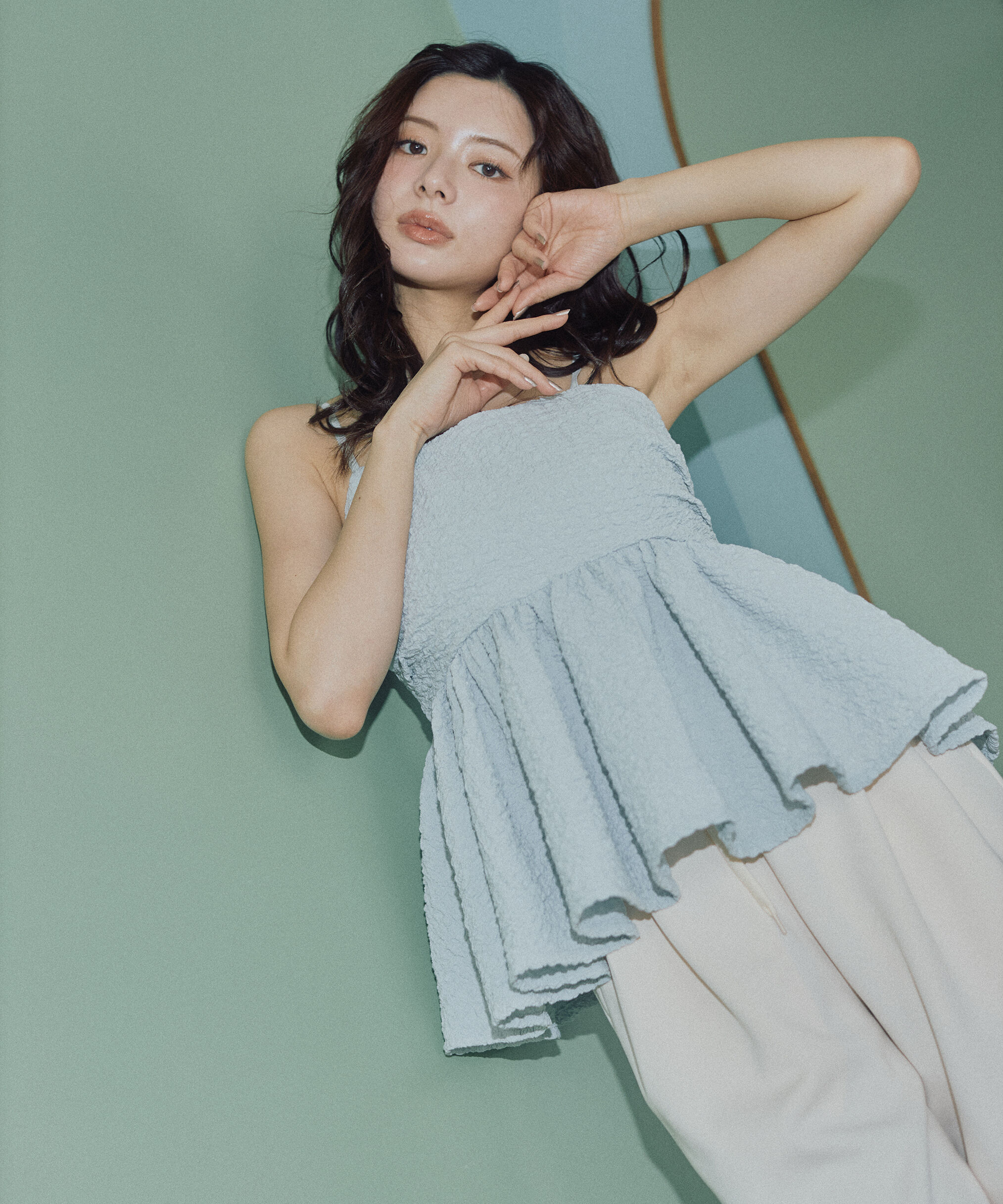 PROPORTION BODY DRESSING「〈a/mie〉膨れジャガードビスチェ　26SS」|シャツ・ブラウス|