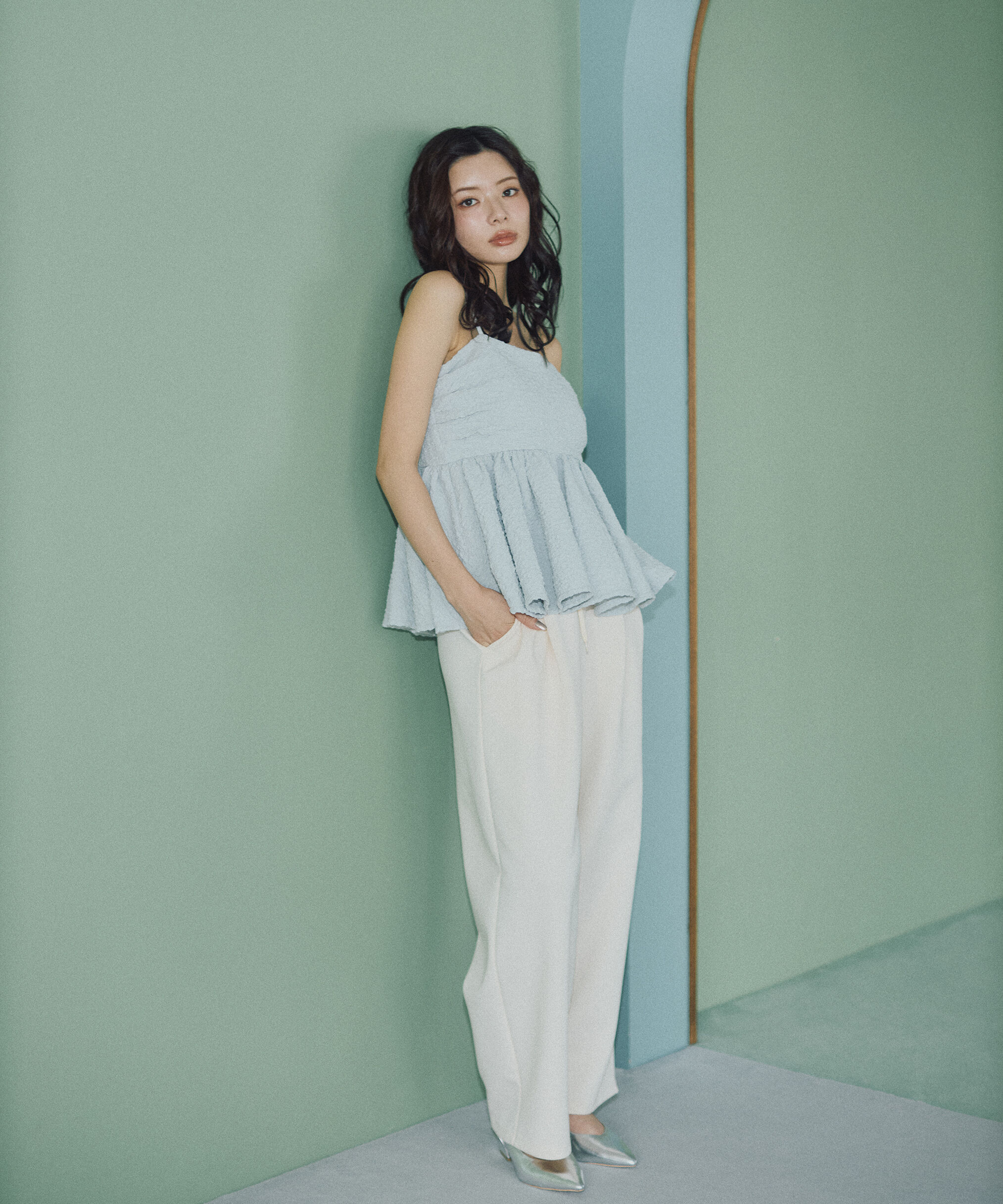 PROPORTION BODY DRESSING「〈a/mie〉膨れジャガードビスチェ　26SS」|シャツ・ブラウス|