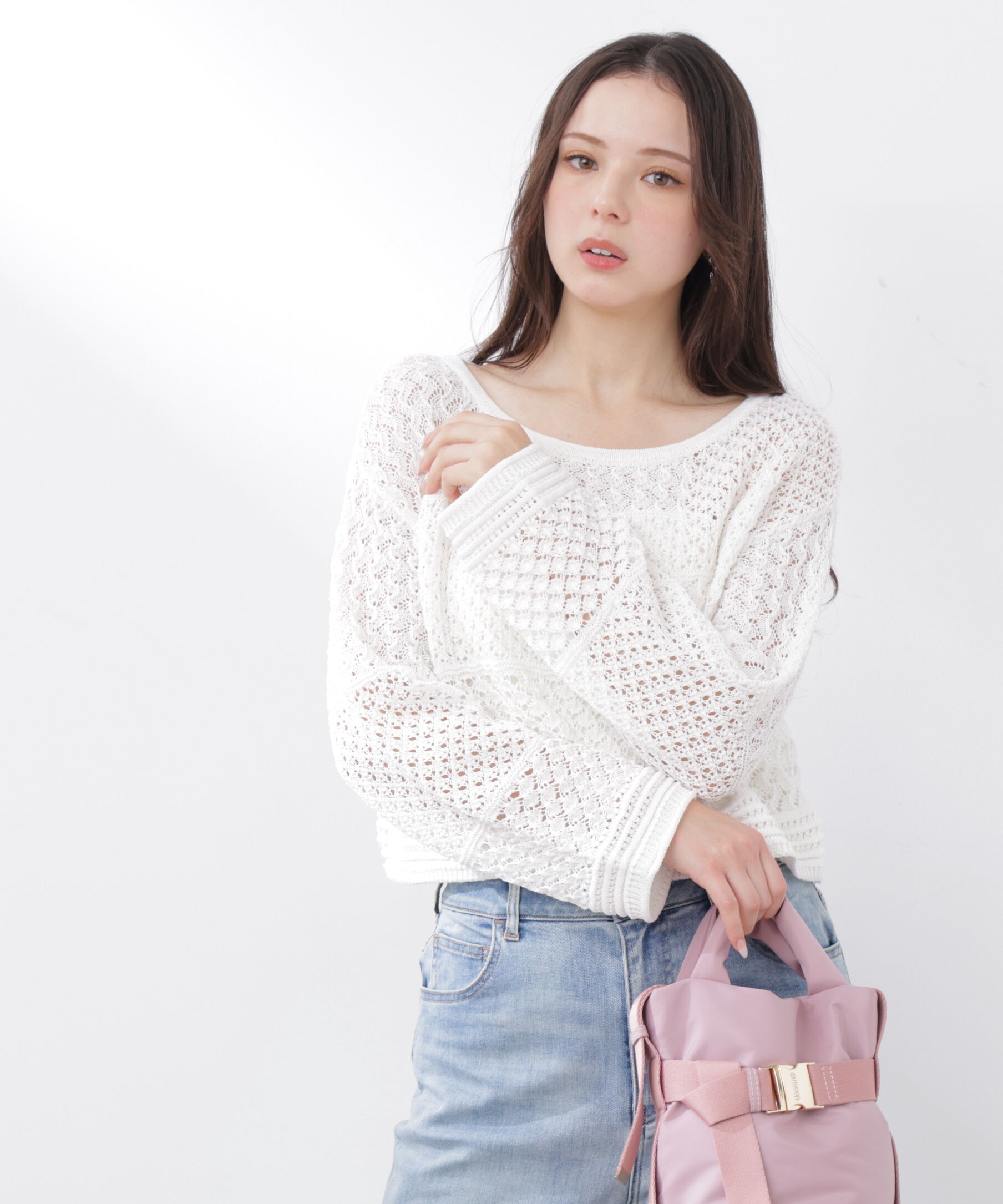 PROPORTION BODY DRESSING「透かし編みボックスニット　26SS」|ニット・セーター|