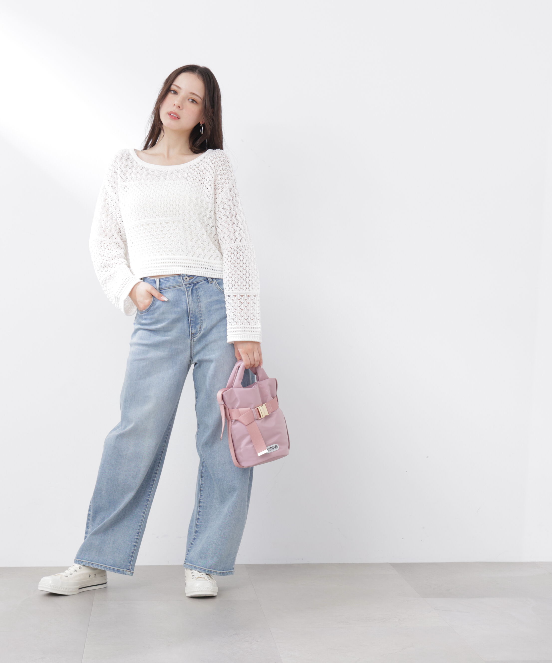 PROPORTION BODY DRESSING「透かし編みボックスニット　26SS」|ニット・セーター|