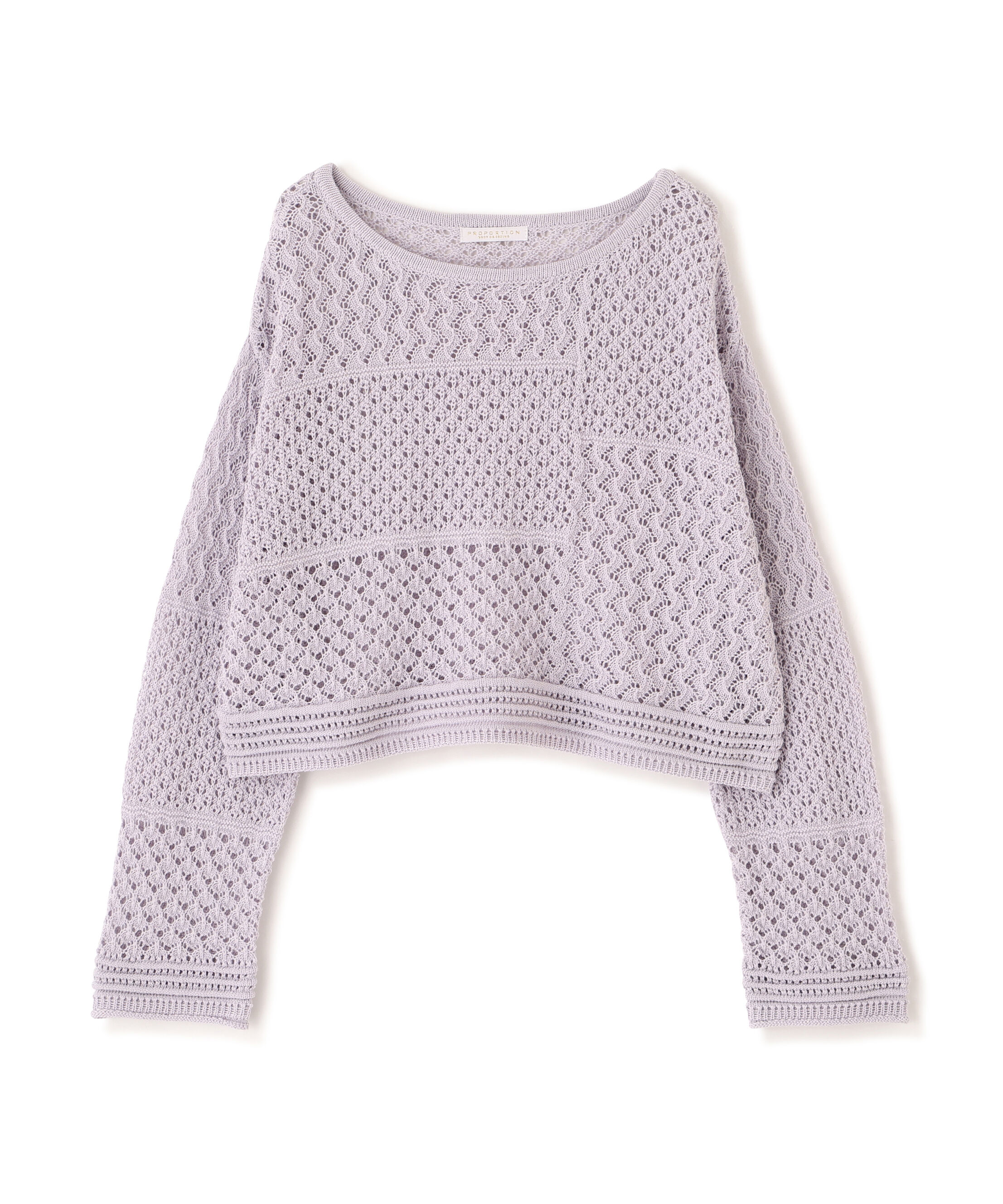 PROPORTION BODY DRESSING「透かし編みボックスニット　26SS」|ニット・セーター|