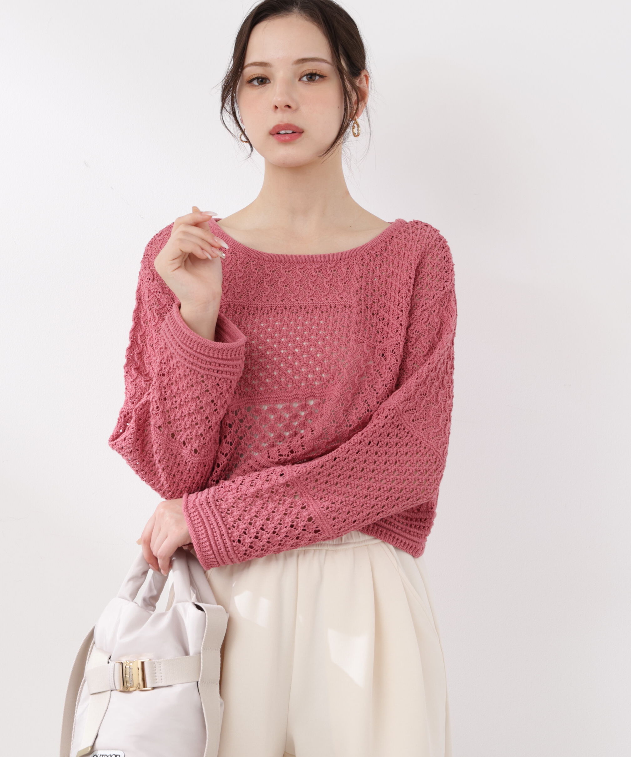 PROPORTION BODY DRESSING「透かし編みボックスニット　26SS」|ニット・セーター|