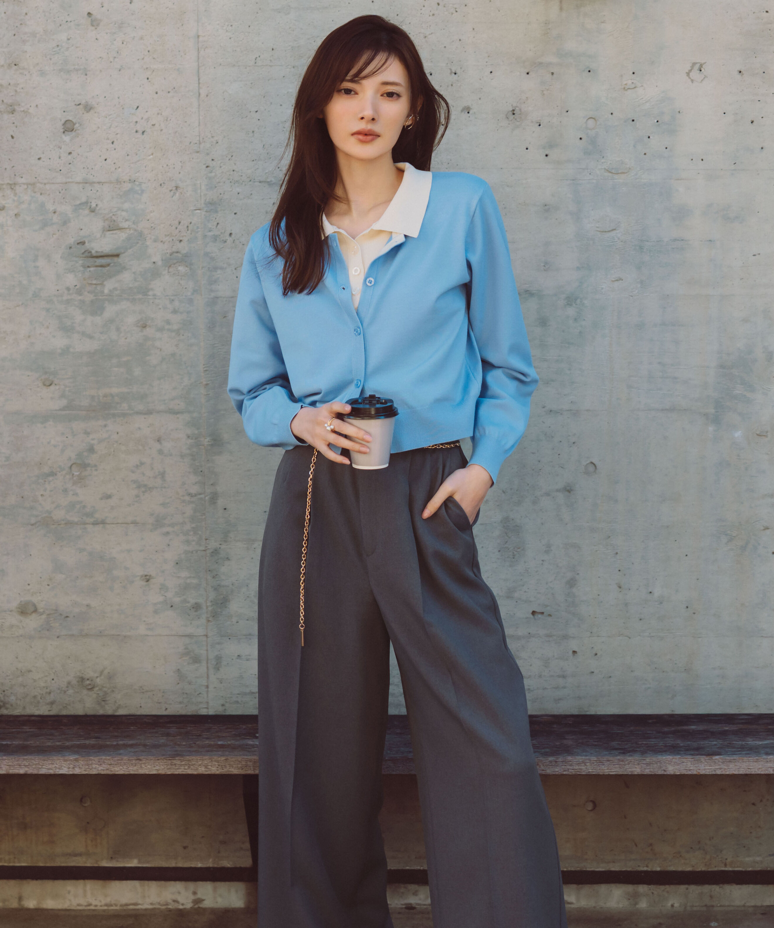 PROPORTION BODY DRESSING「〈a/mie〉レイヤード風カーディガン　26SS」|ニット・セーター|