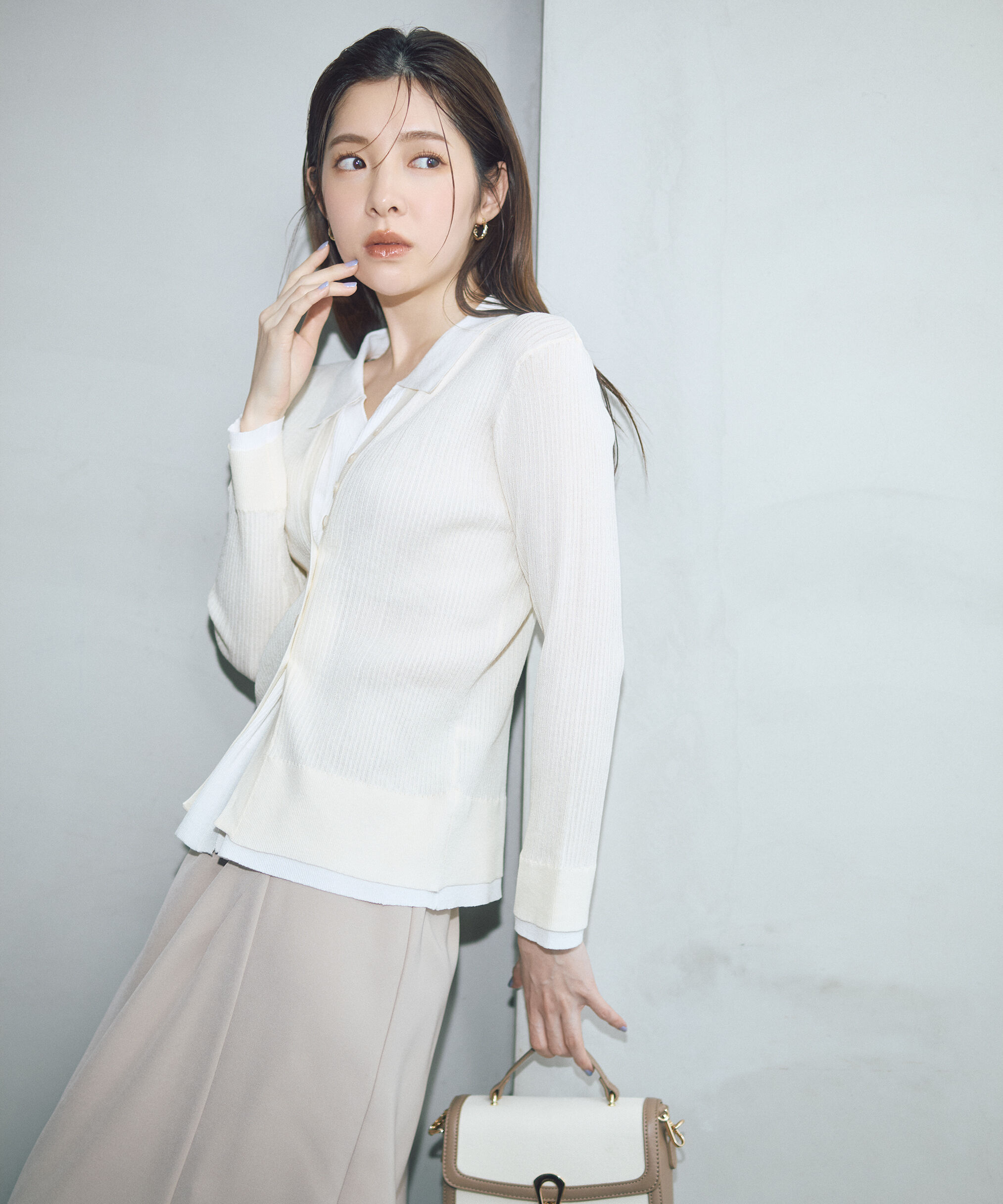 PROPORTION BODY DRESSING「＜今村朱里さんコラボ＞レイヤード風リブニット 26SS」|ニット・セーター|