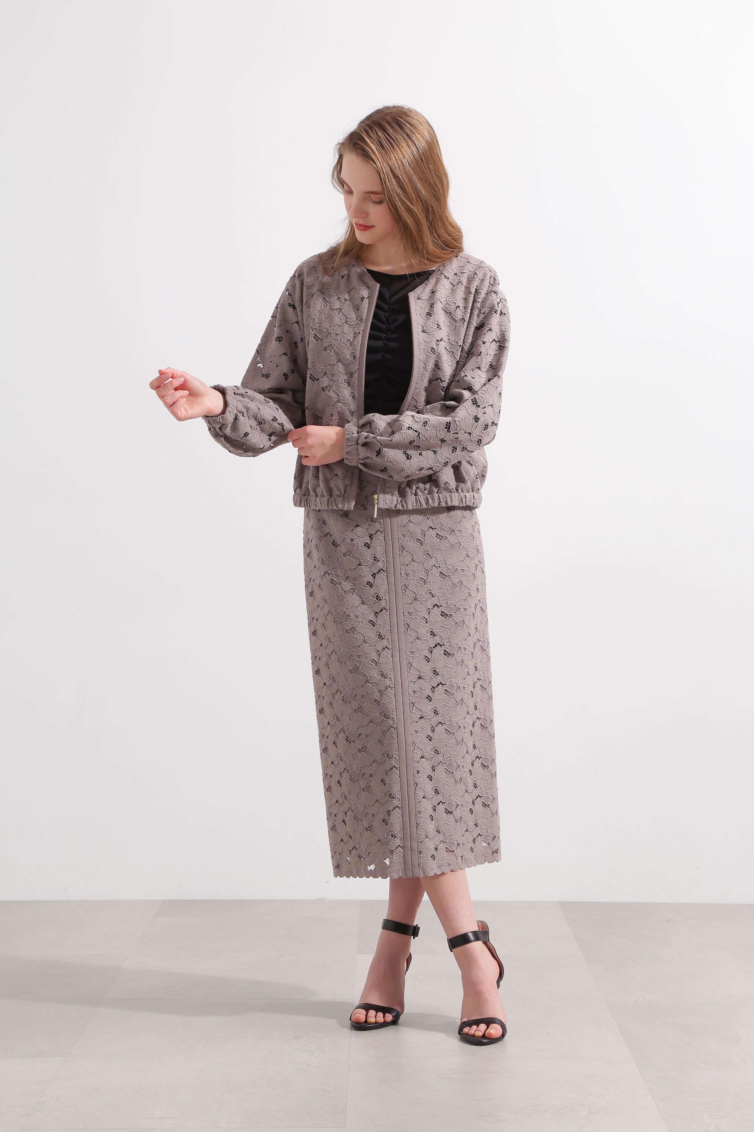  「◆レースジップブルゾン」|ブルゾン・スタジャン|