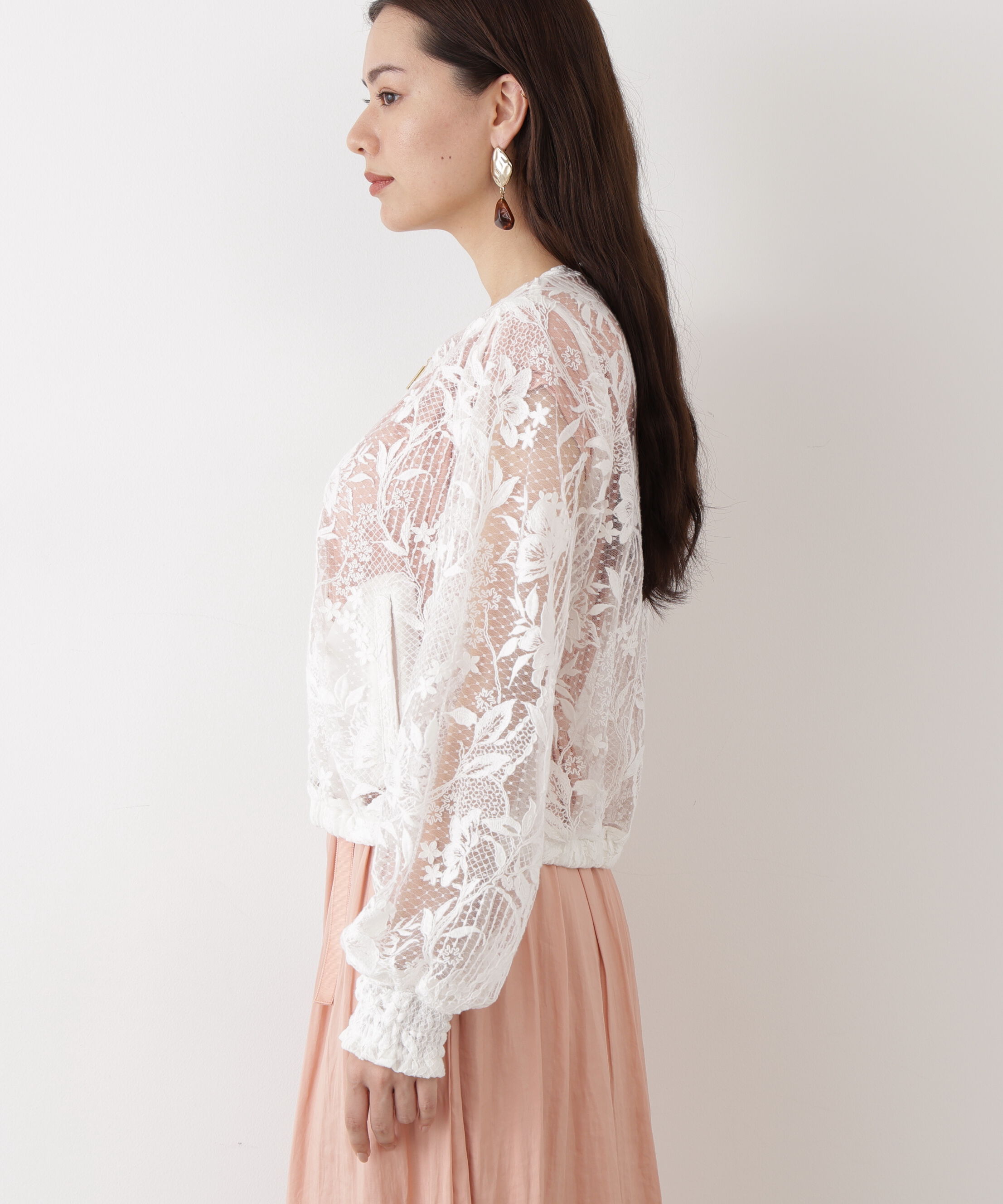  「◆フラワービジュレースブルゾン」|ブルゾン・スタジャン|