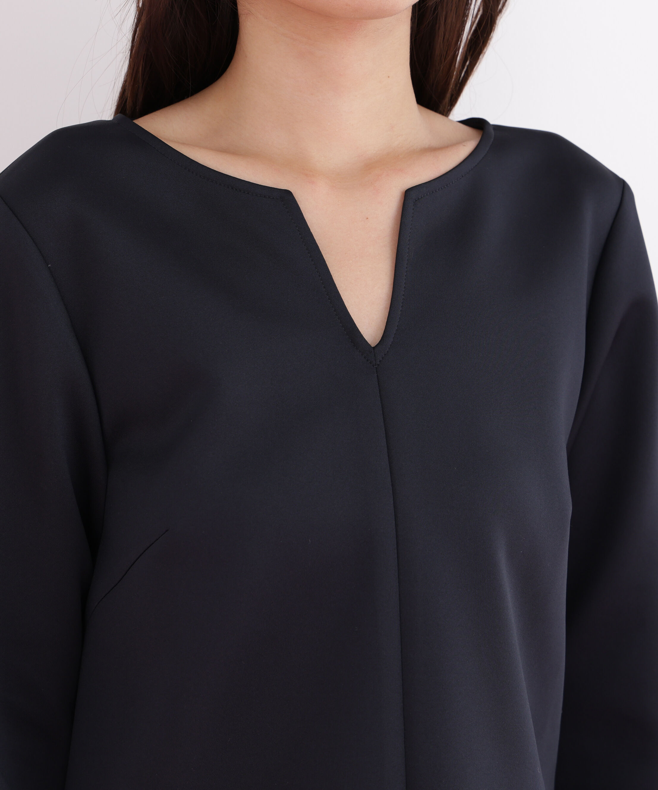  「パールビーズスリーブジャージトップス」|シャツ・ブラウス|