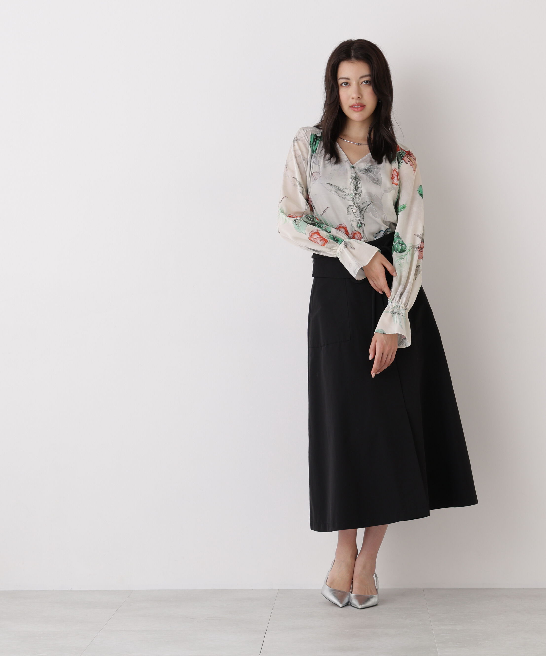  「ボタニカルアートプリントブラウス」|シャツ・ブラウス|